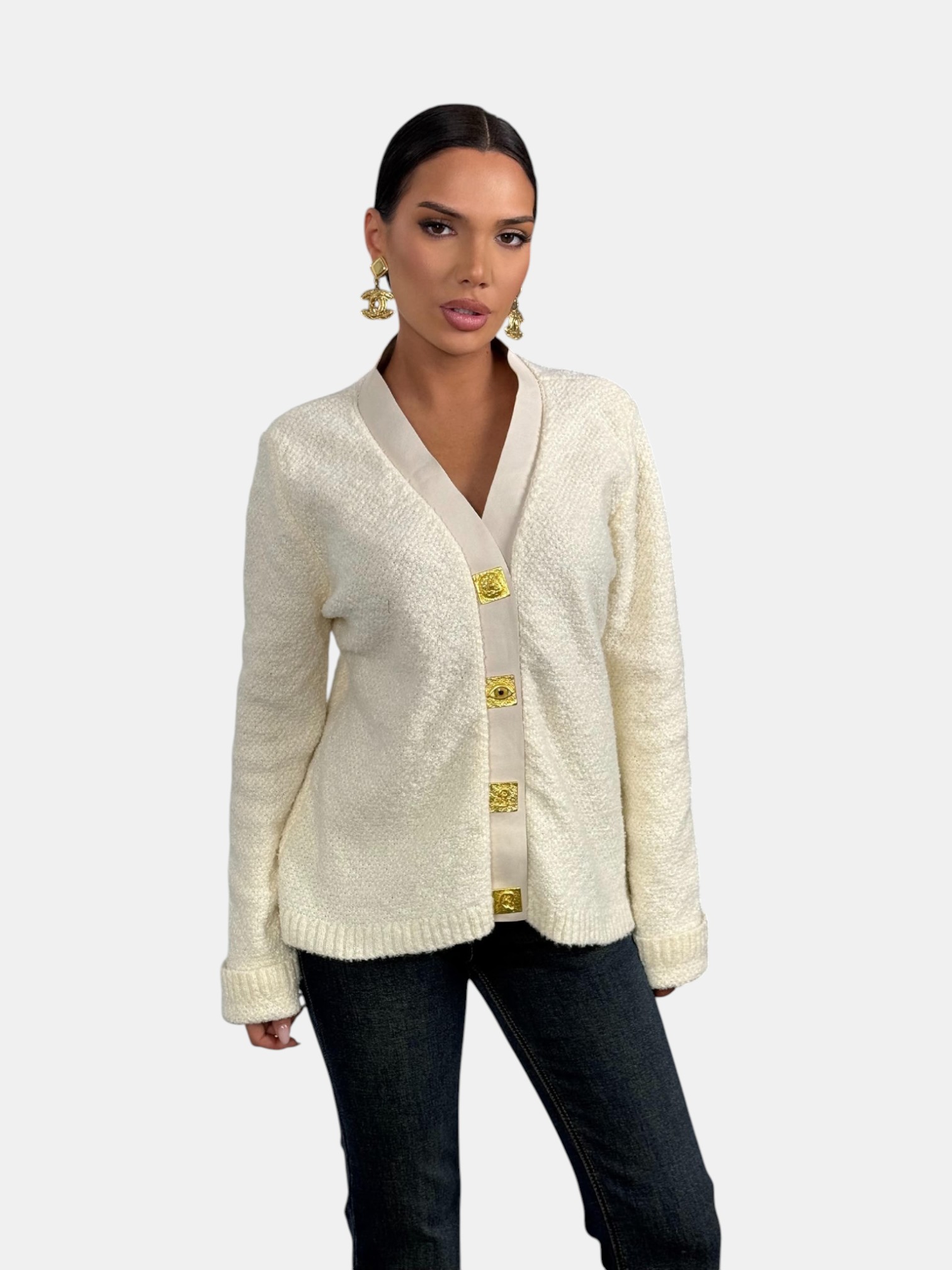 Кардиган Schiaparelli на пуговицах бежевый 3174 Кардиган Schiaparelli на пуговицах бежевый 3174