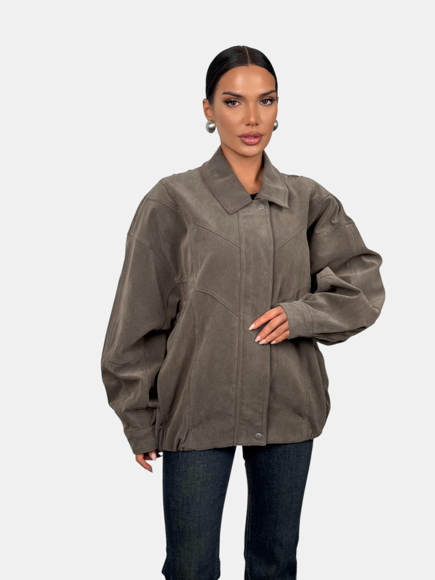 Куртка замшевая оверсайз