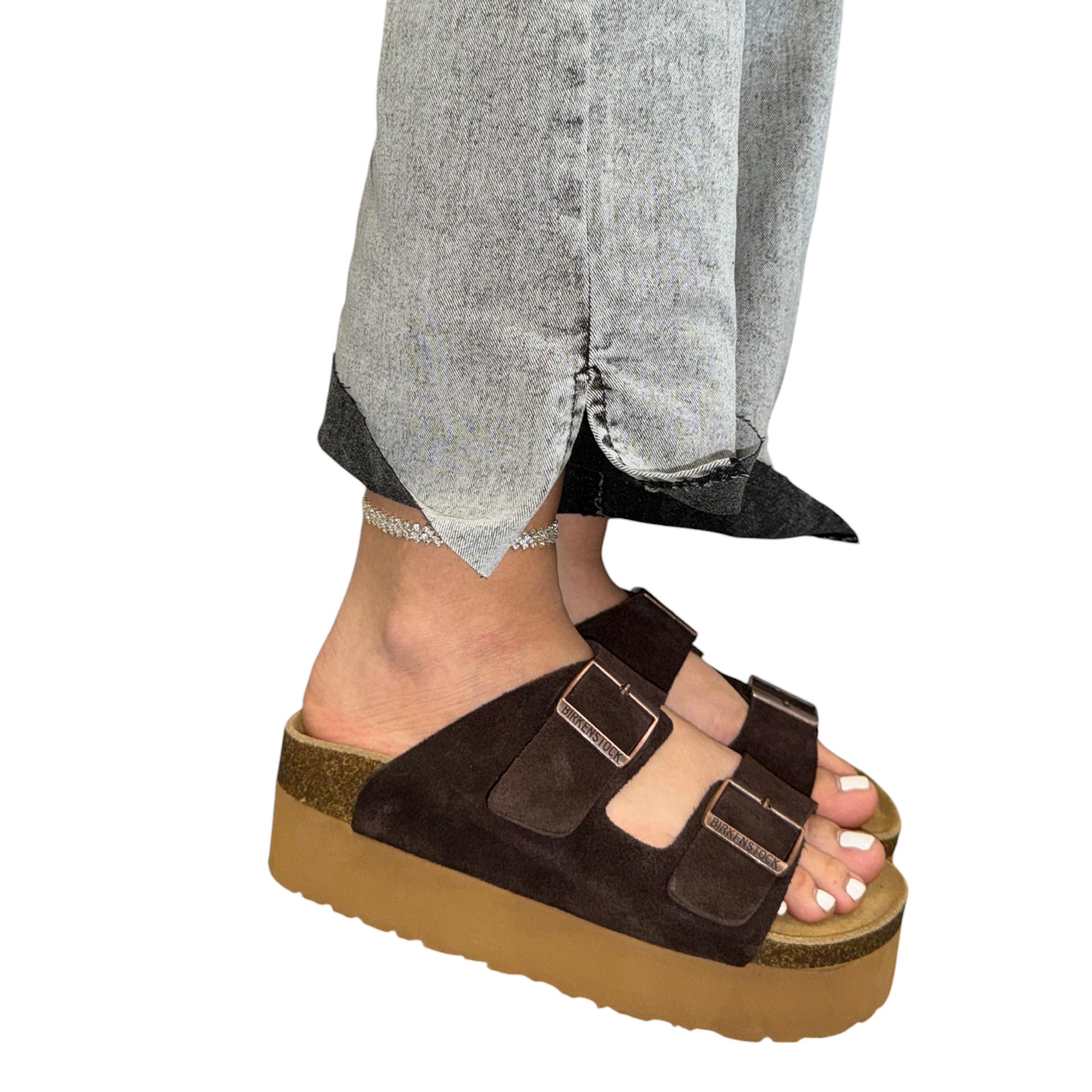 Шлепанцы женские BIRKENSTOCK натуральная замша шоколадные 3103