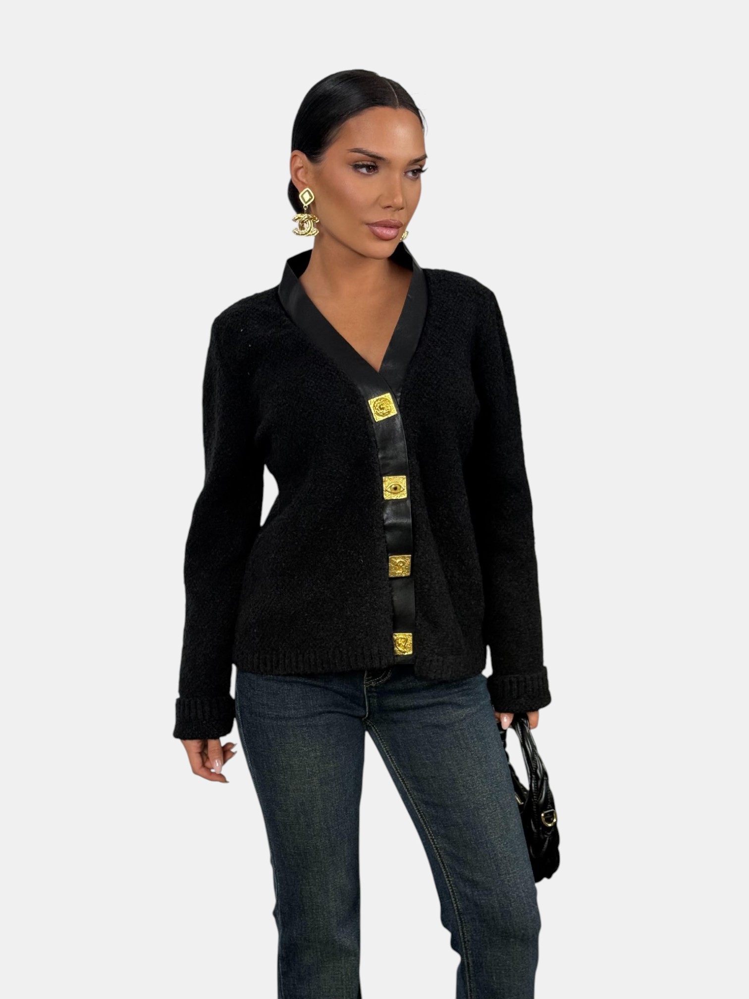 Кардиган Schiaparelli на пуговицах черный 3175 Кардиган Schiaparelli на пуговицах черный 3175