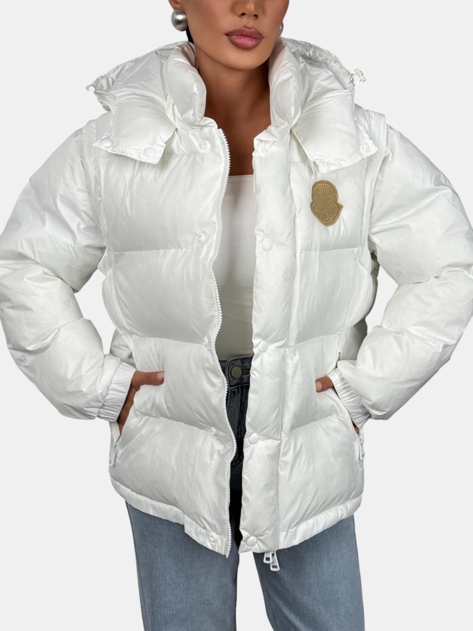 Пуховик MONCLER белый