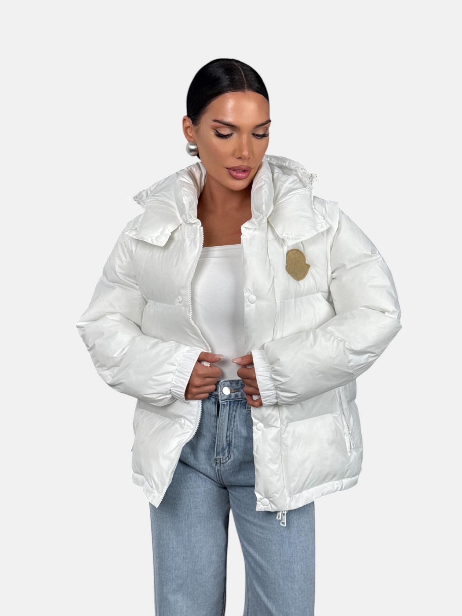 Пуховик MONCLER белый 3152