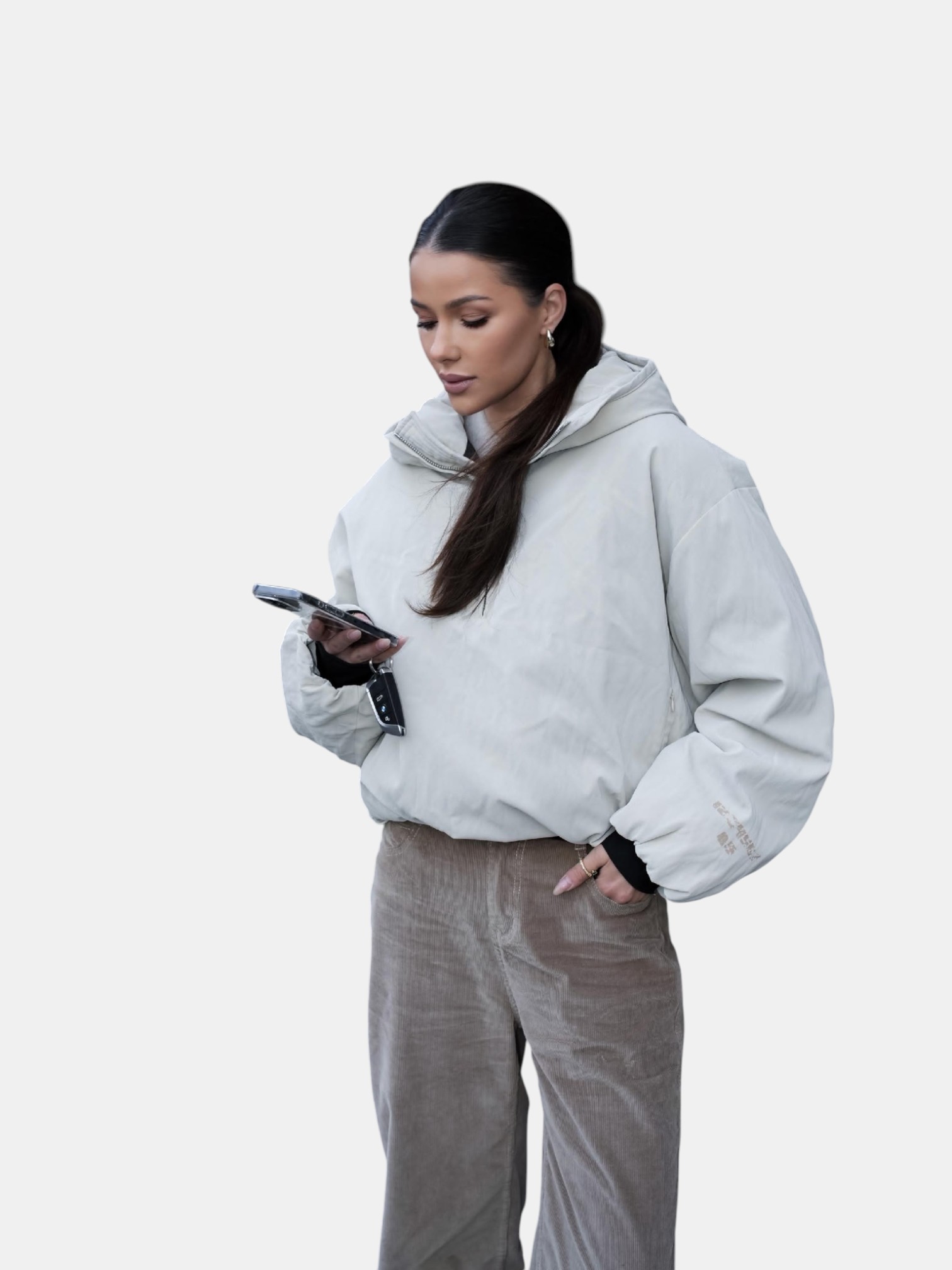 Ветровка с капюшоном бежевая 3226 Ветровка с капюшоном бежевая 3226