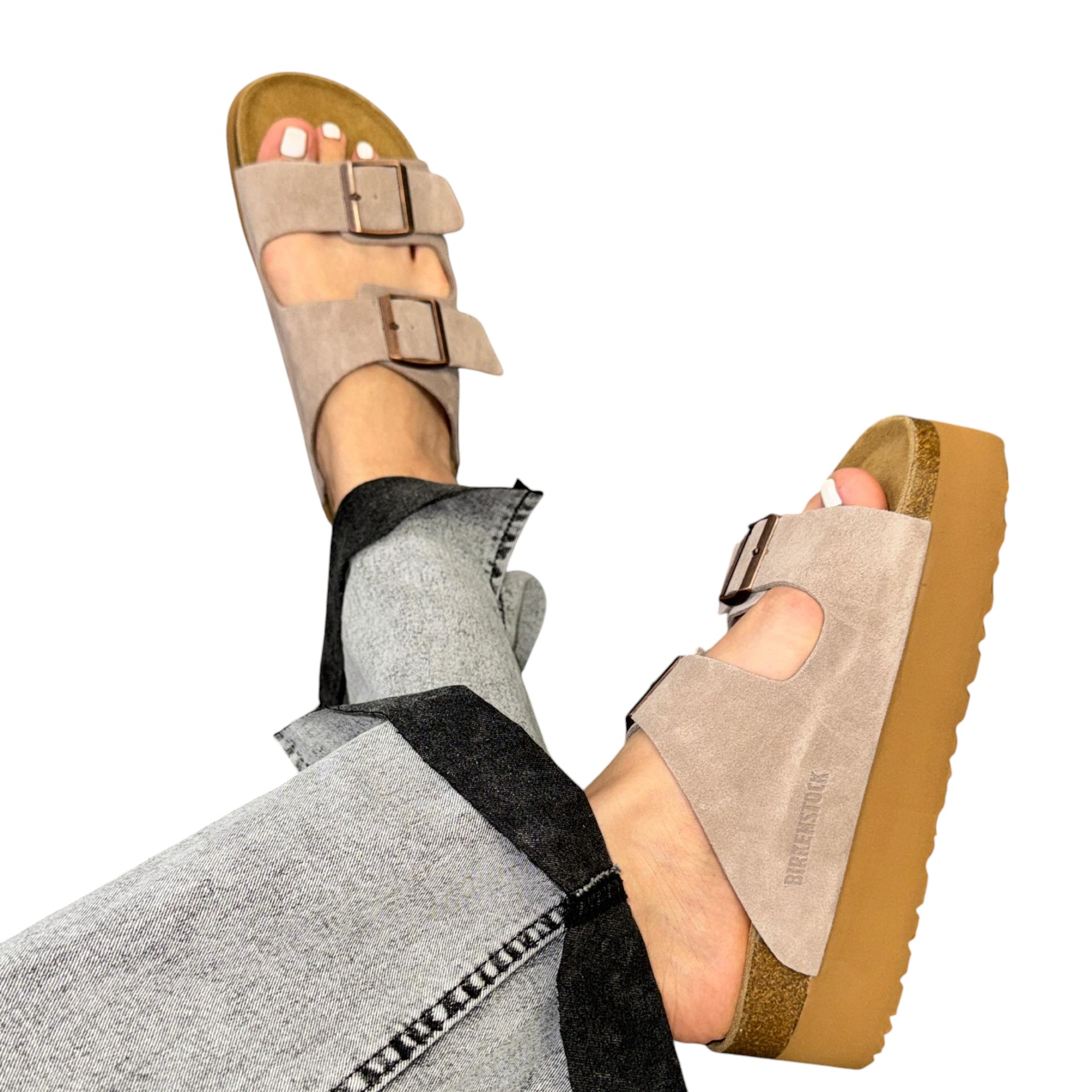 Шлепанцы женские BIRKENSTOCK натуральная замша капучино 3102