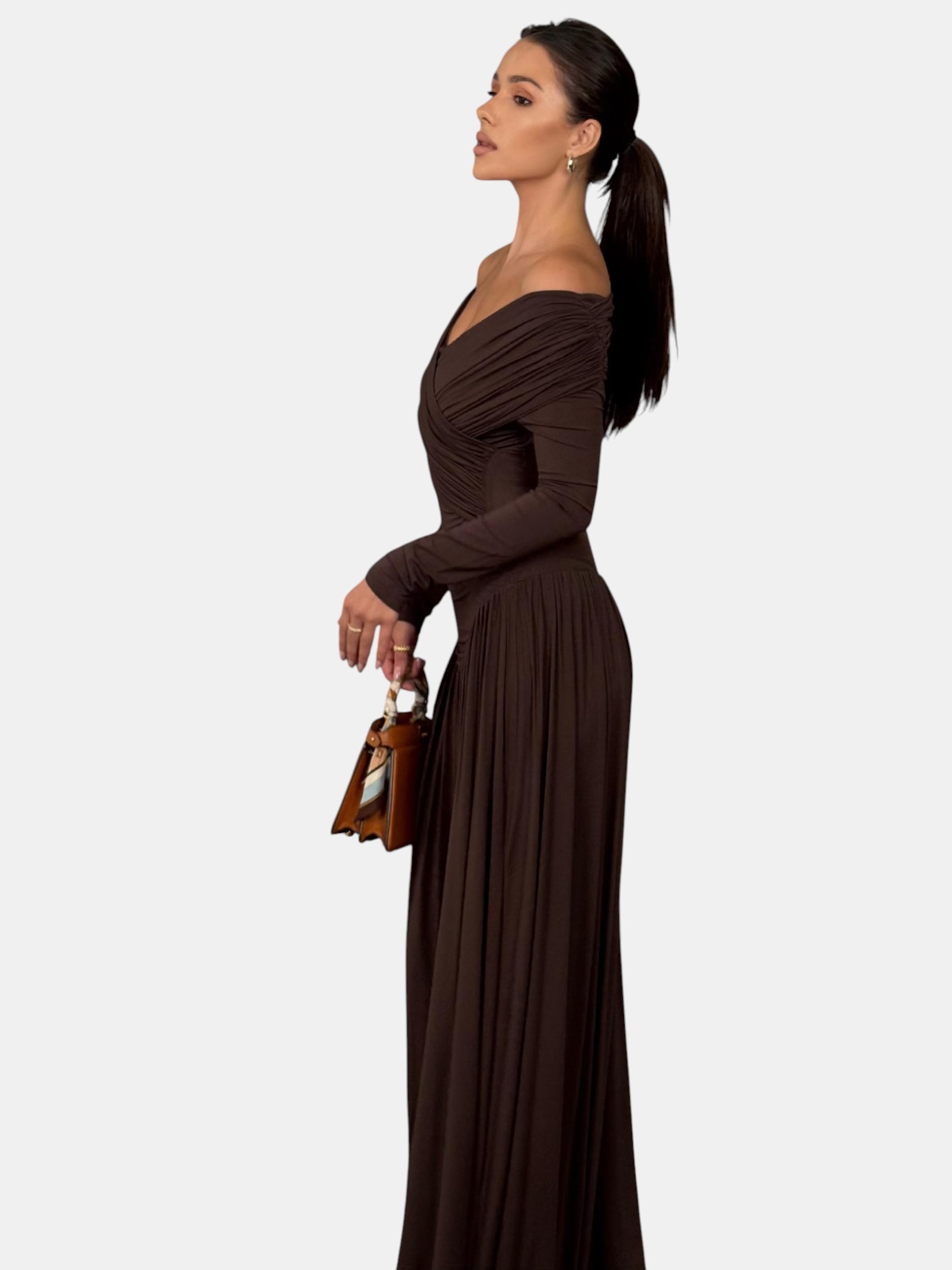 Платье вечернее коричневое 3173 Платье вечернее коричневое 3173