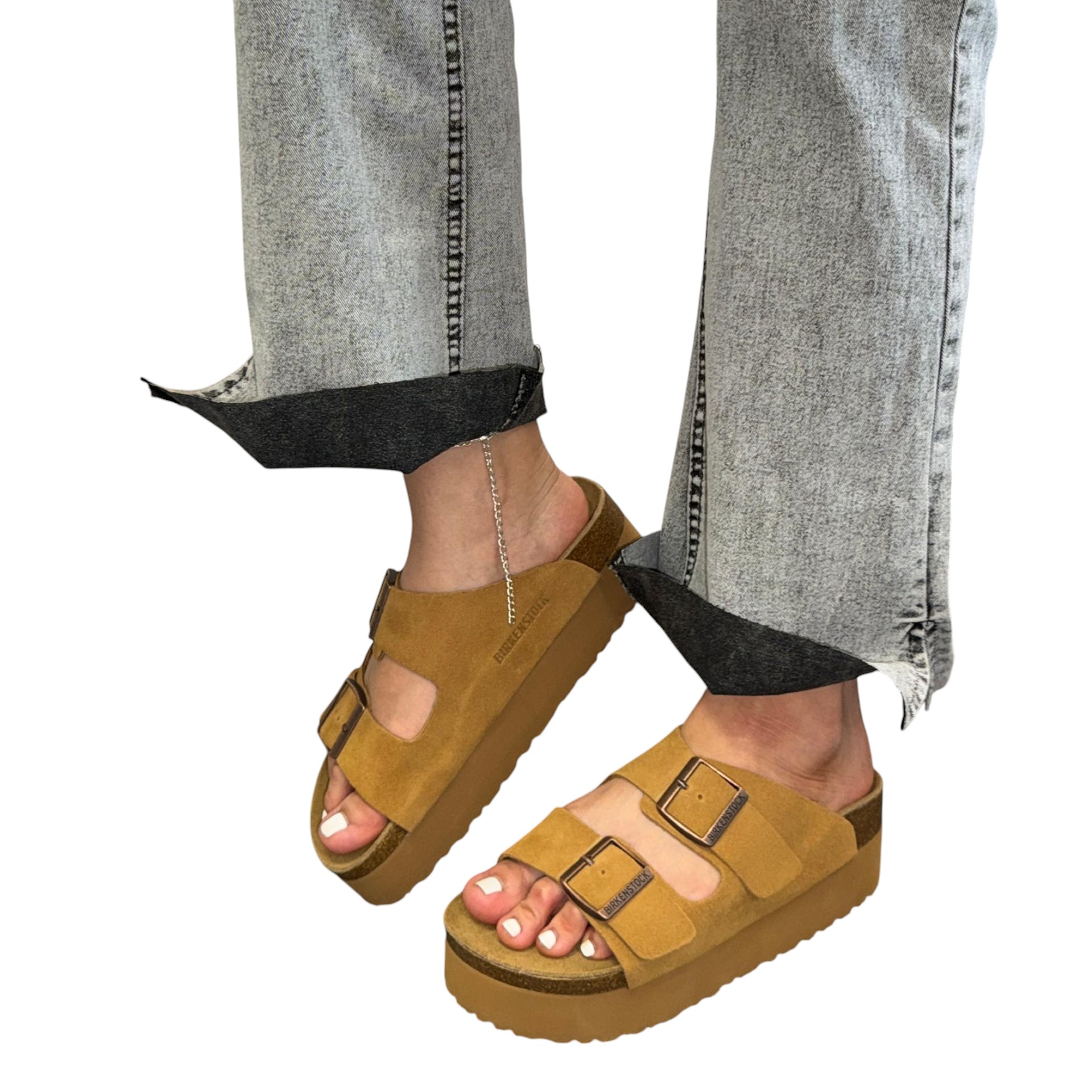 Шлепанцы женские BIRKENSTOCK натуральная замша песочные 3105