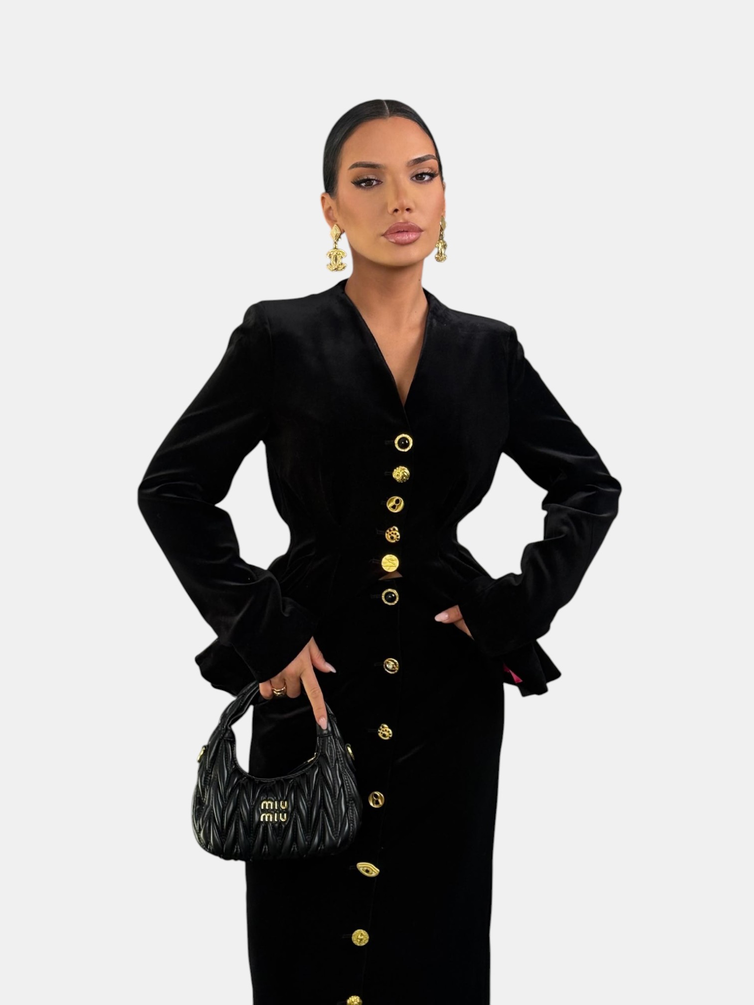 Бархатный костюм Schiaparelli с юбкой черный 3188 Бархатный костюм Schiaparelli с юбкой черный 3188