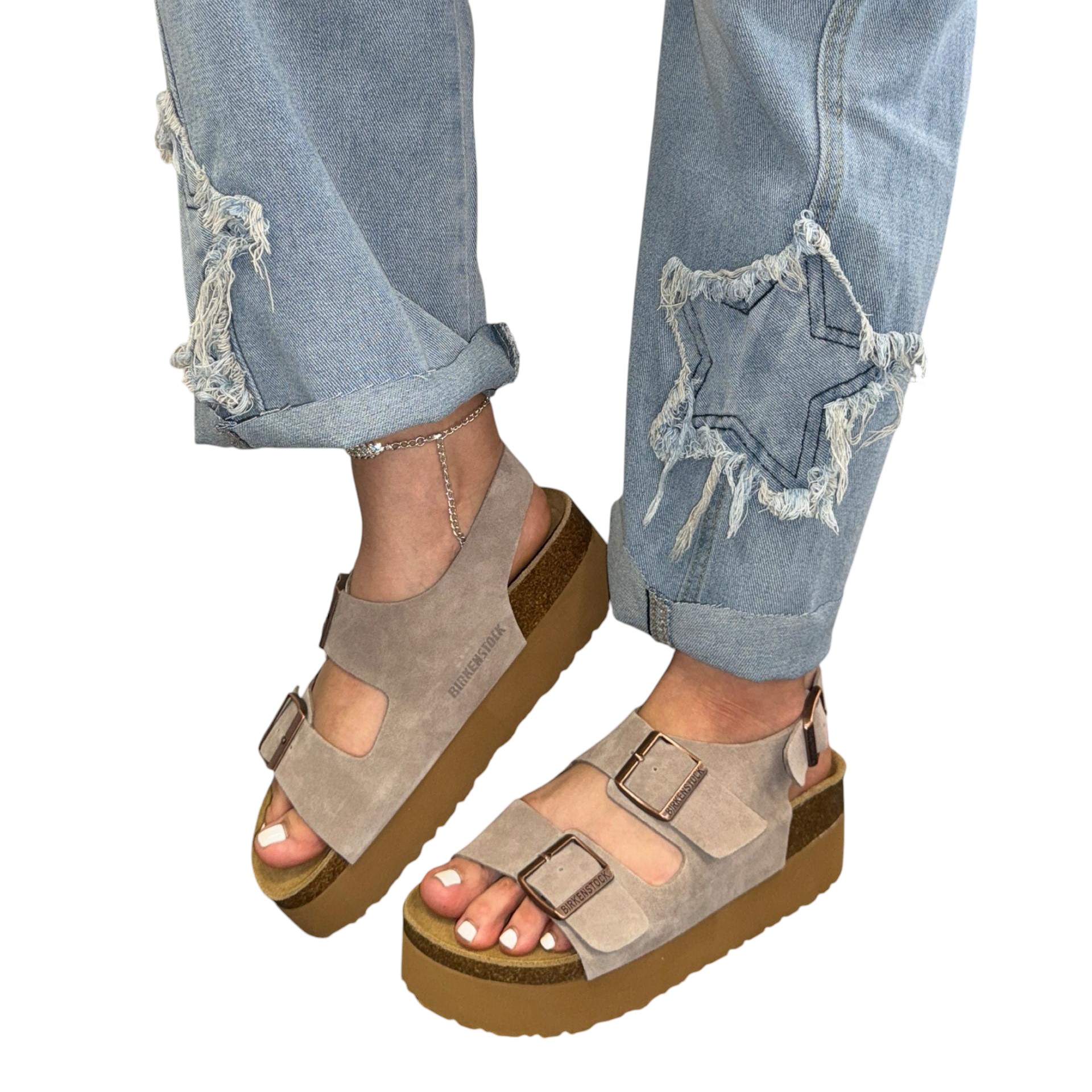 Сандалии женские BIRKENSTOCK натуральная замша капучино 3112