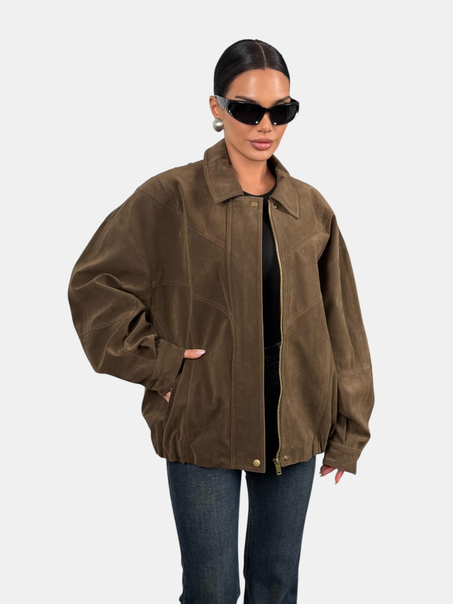 Куртка замшевая оверсайз