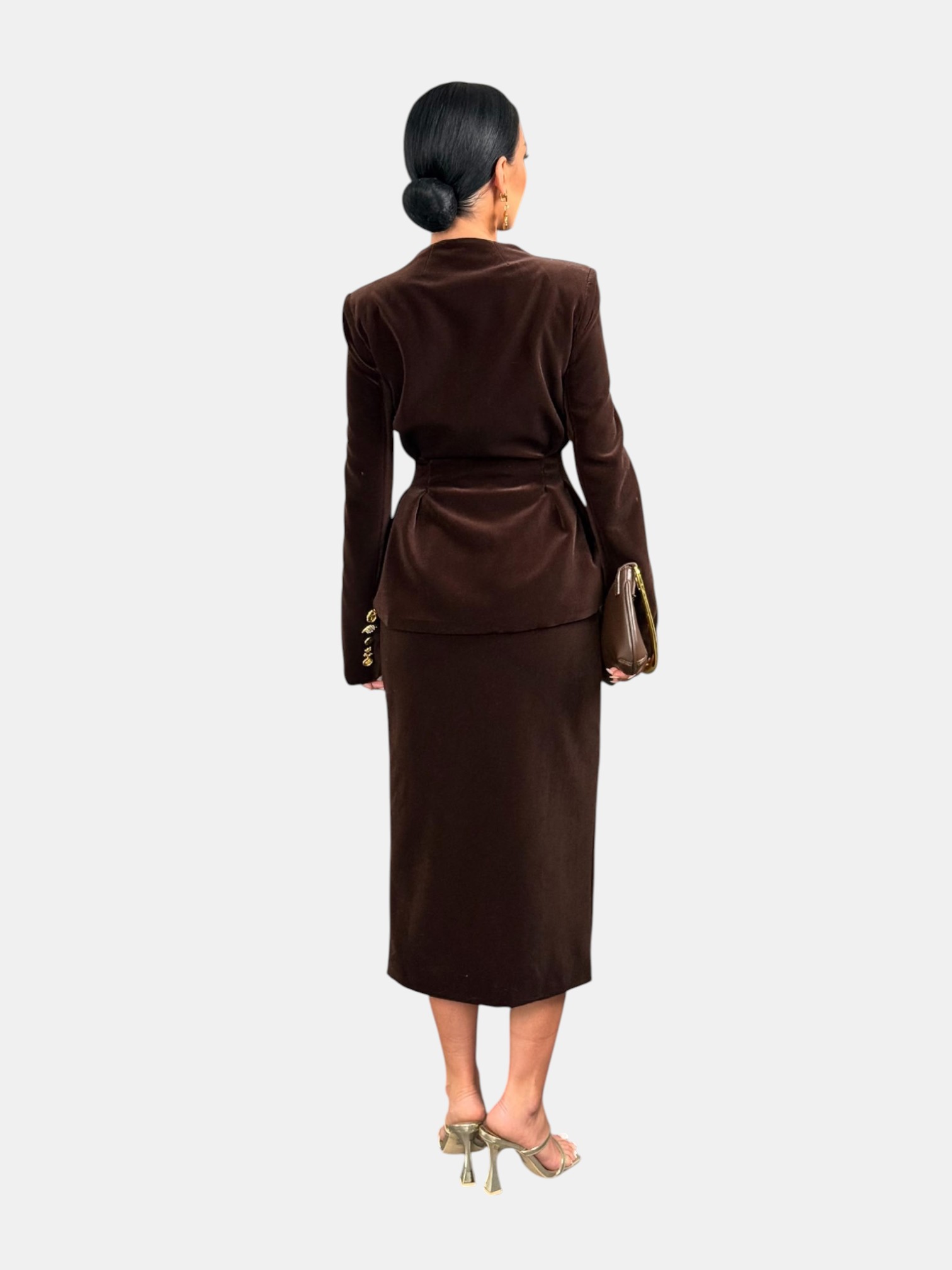 Бархатный костюм Schiaparelli с юбкой