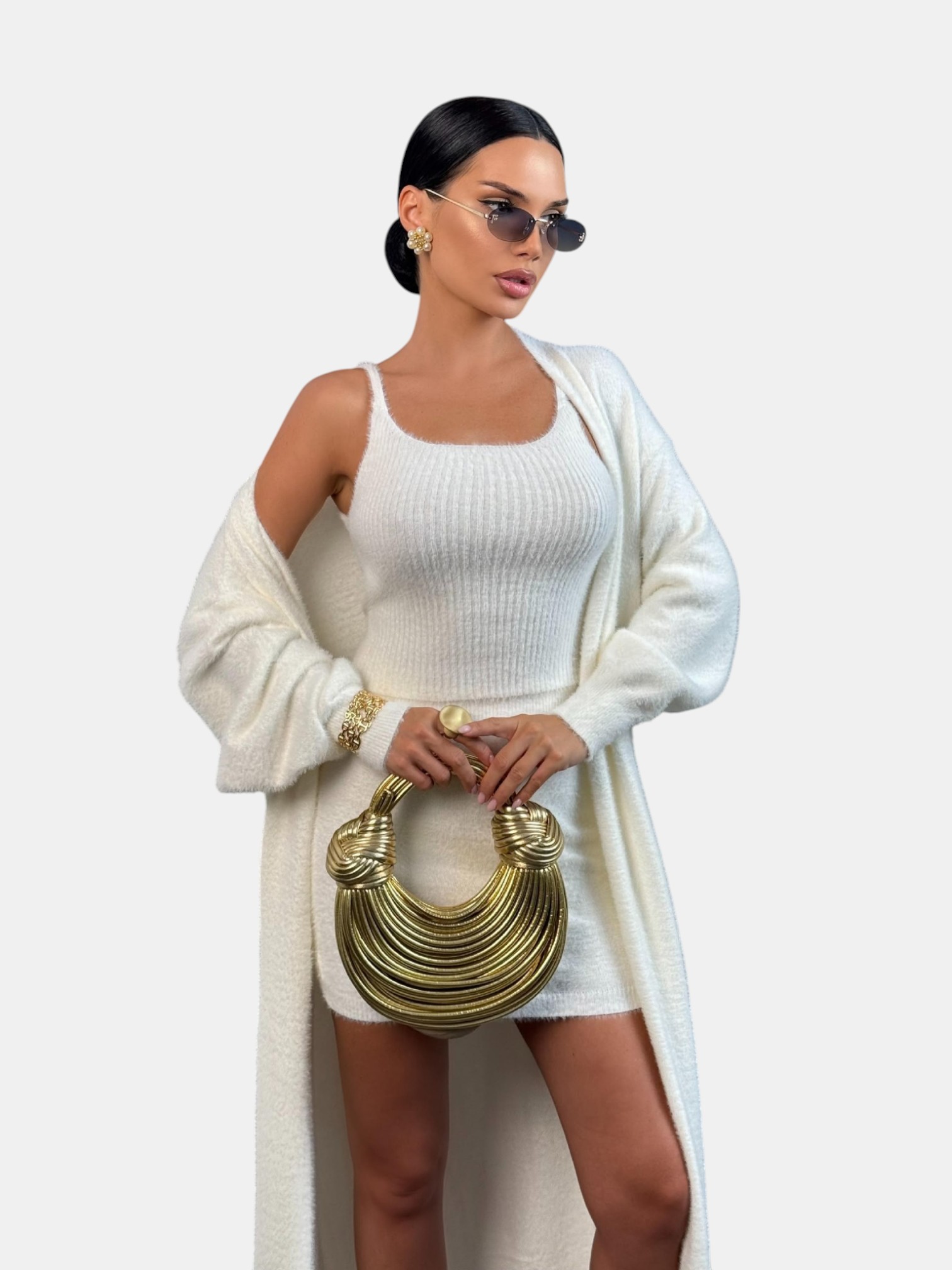 Костюм махровая тройка с юбкой бежевый 3220 Костюм махровая тройка с юбкой бежевый 3220