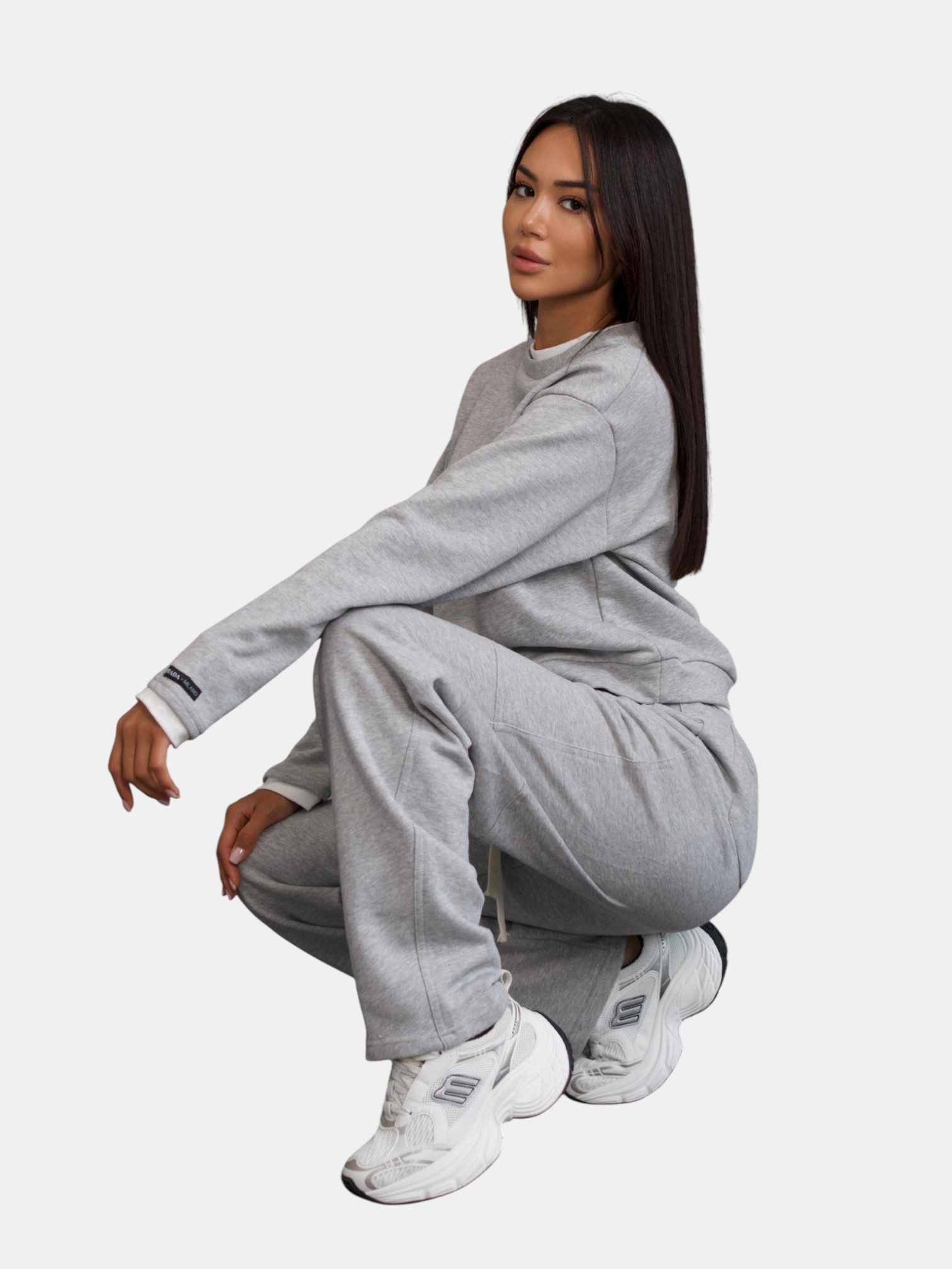 Костюм двойка PRADA серый