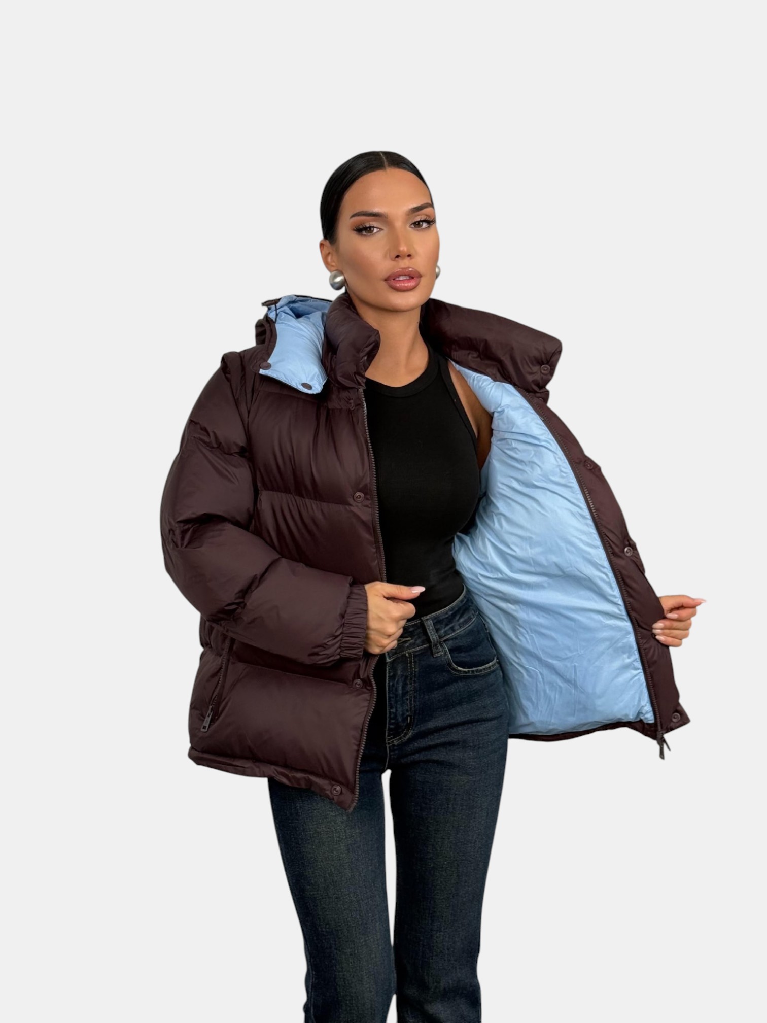 Пуховик MONCLER бордовый 3153