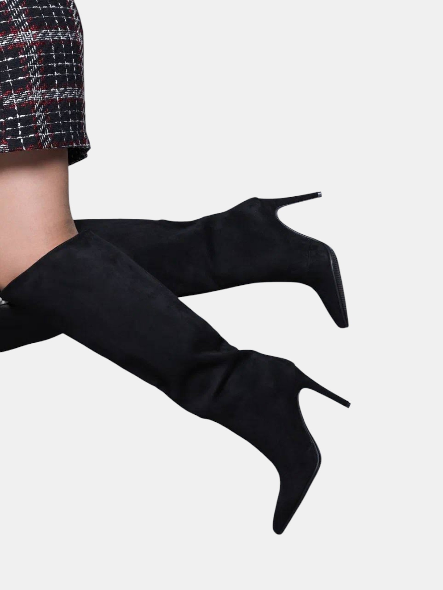 Сапоги трубы на шпильке