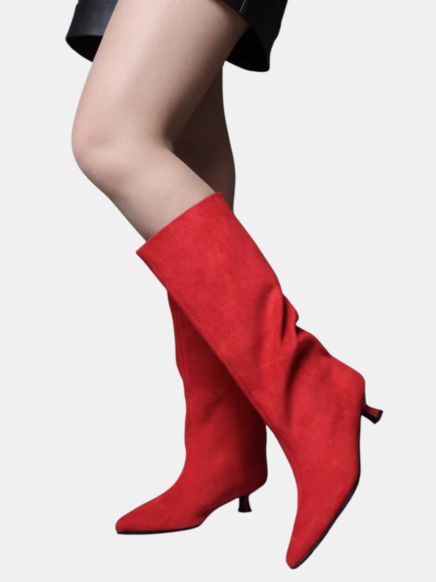 Сапоги трубы на шпильке