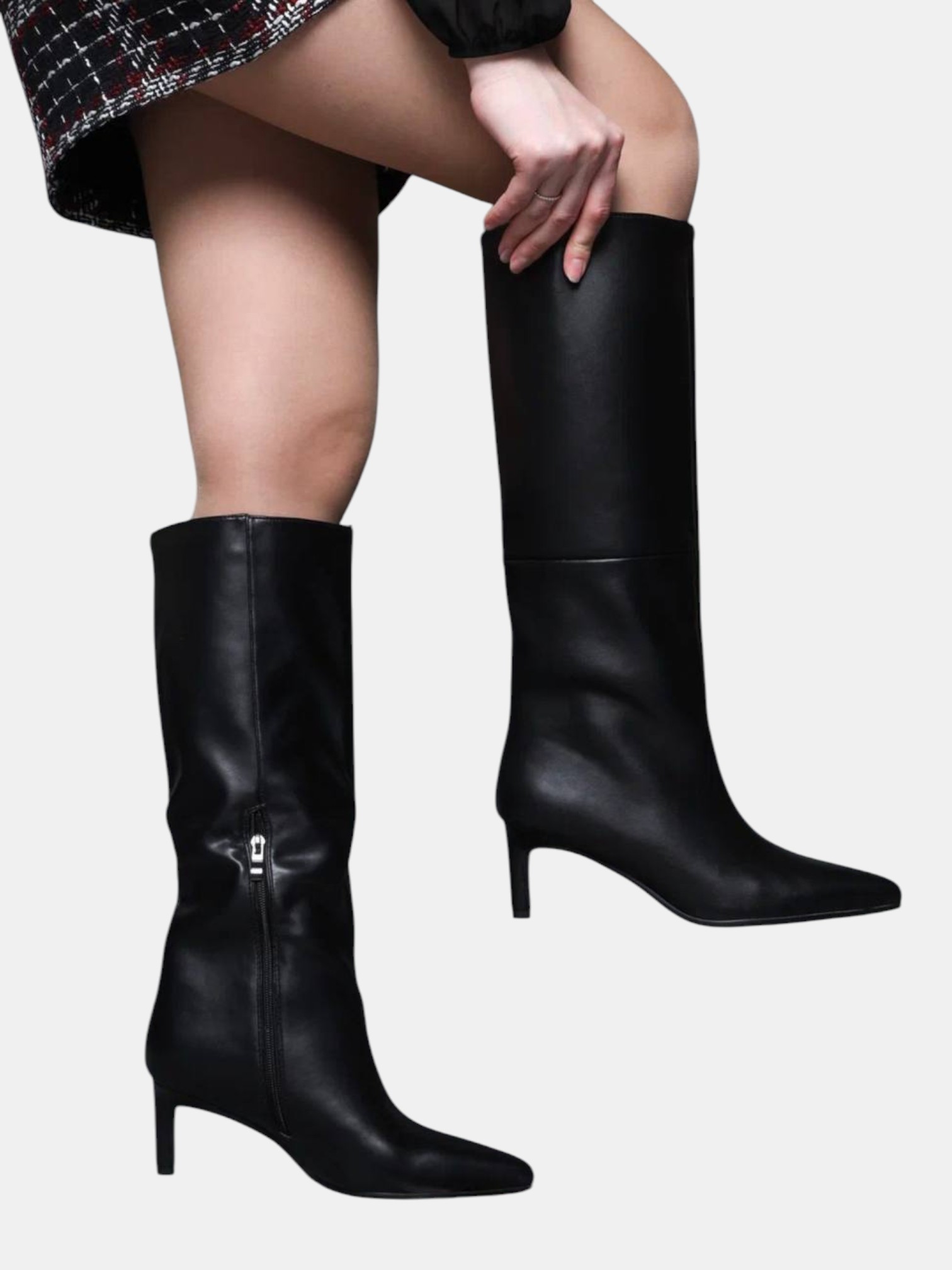 Сапоги трубы на шпильке кожа черные 3304 Сапоги трубы на шпильке кожа черные 3304