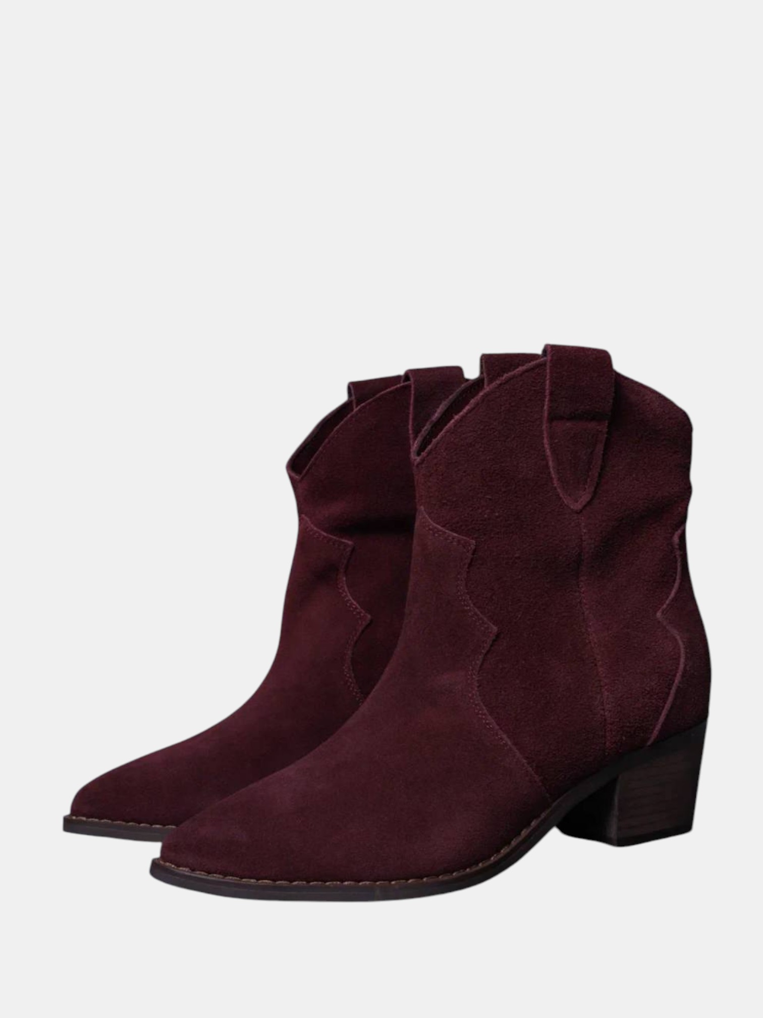 Полусапоги казаки замшевые бордовые 3274 Полусапоги казаки замшевые бордовые 3274