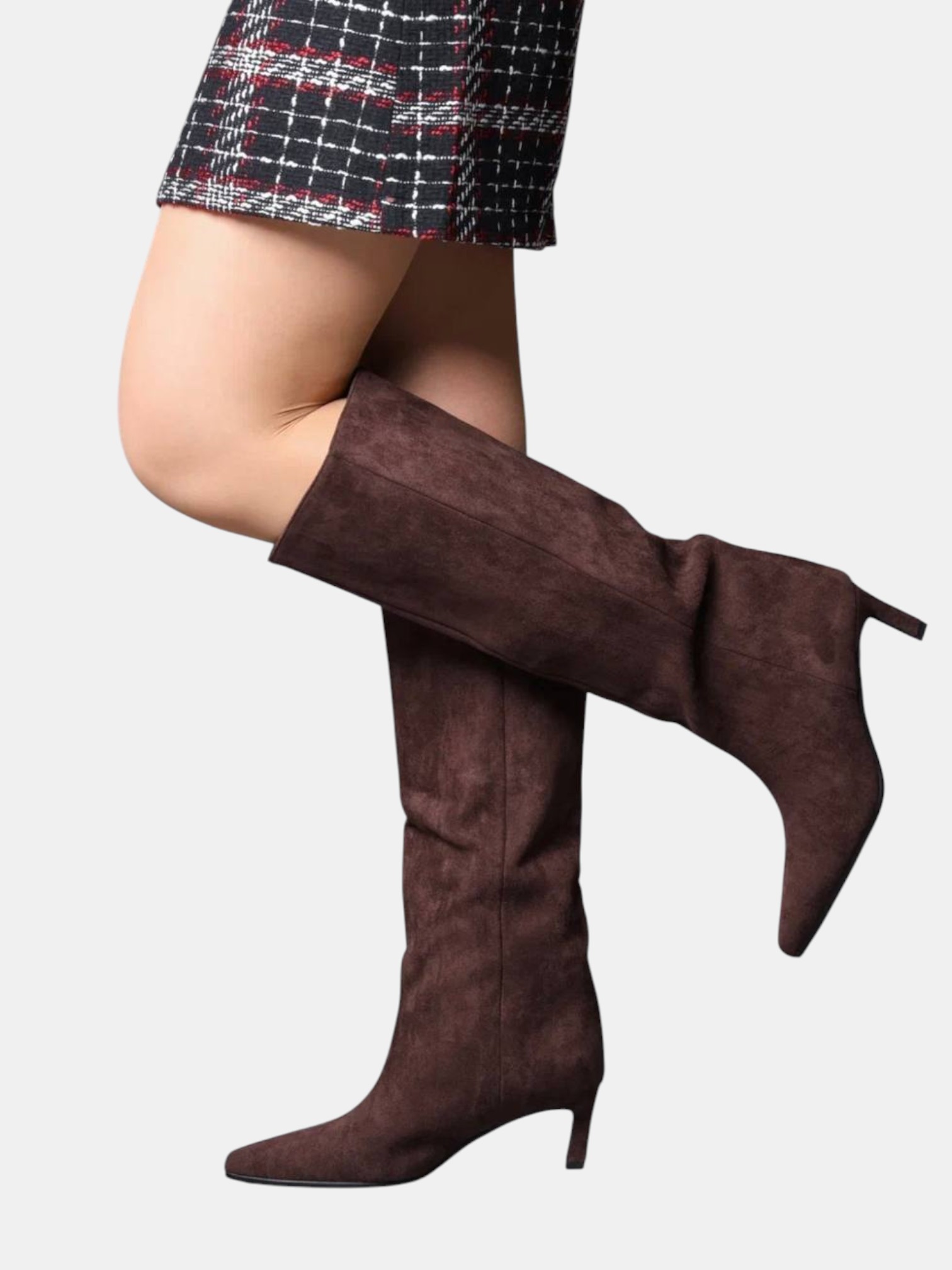 Сапоги трубы на шпильке