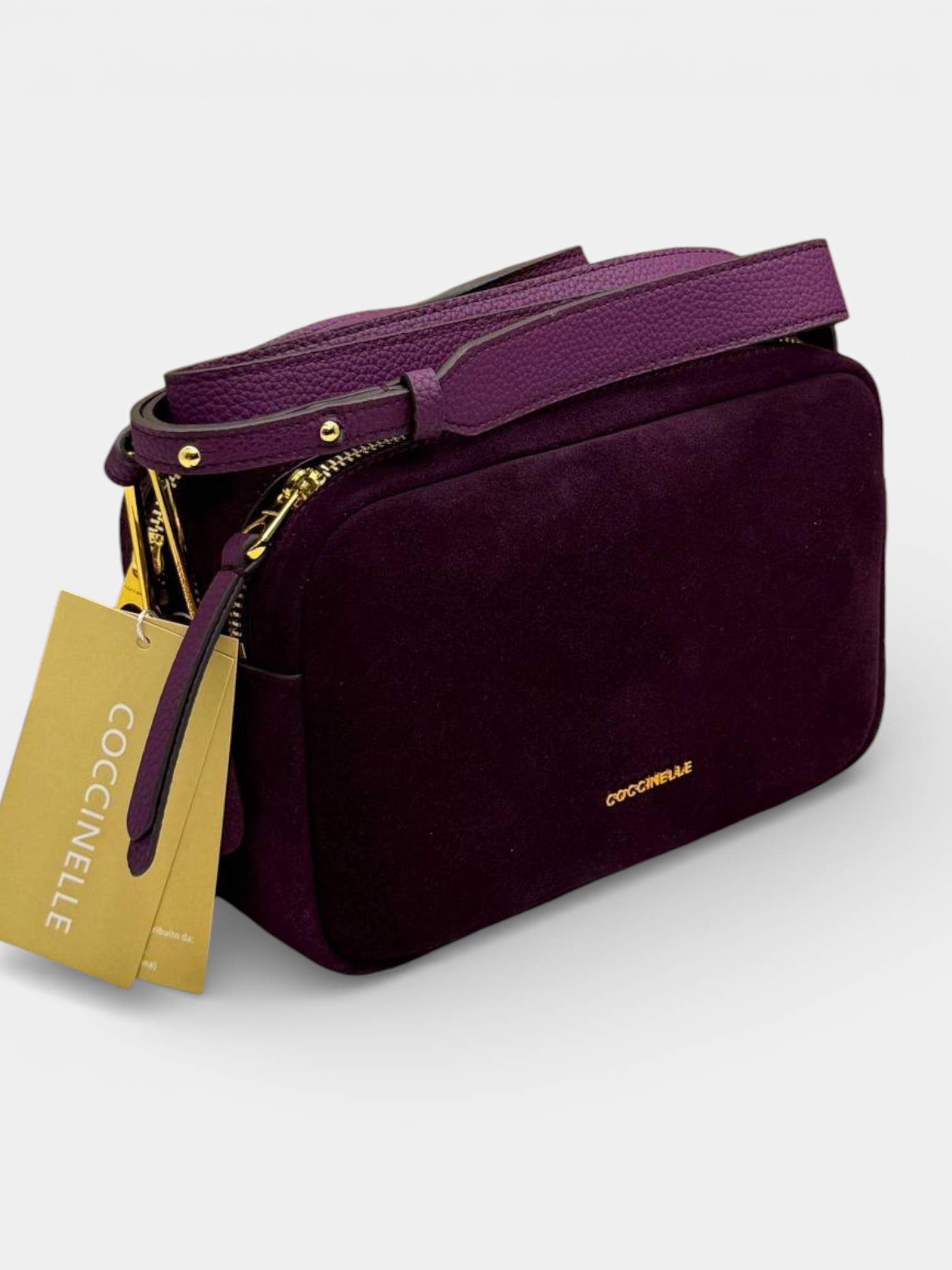 Сумка Coccinelle замшевая бордовая 3356 Сумка Coccinelle замшевая бордовая 3356