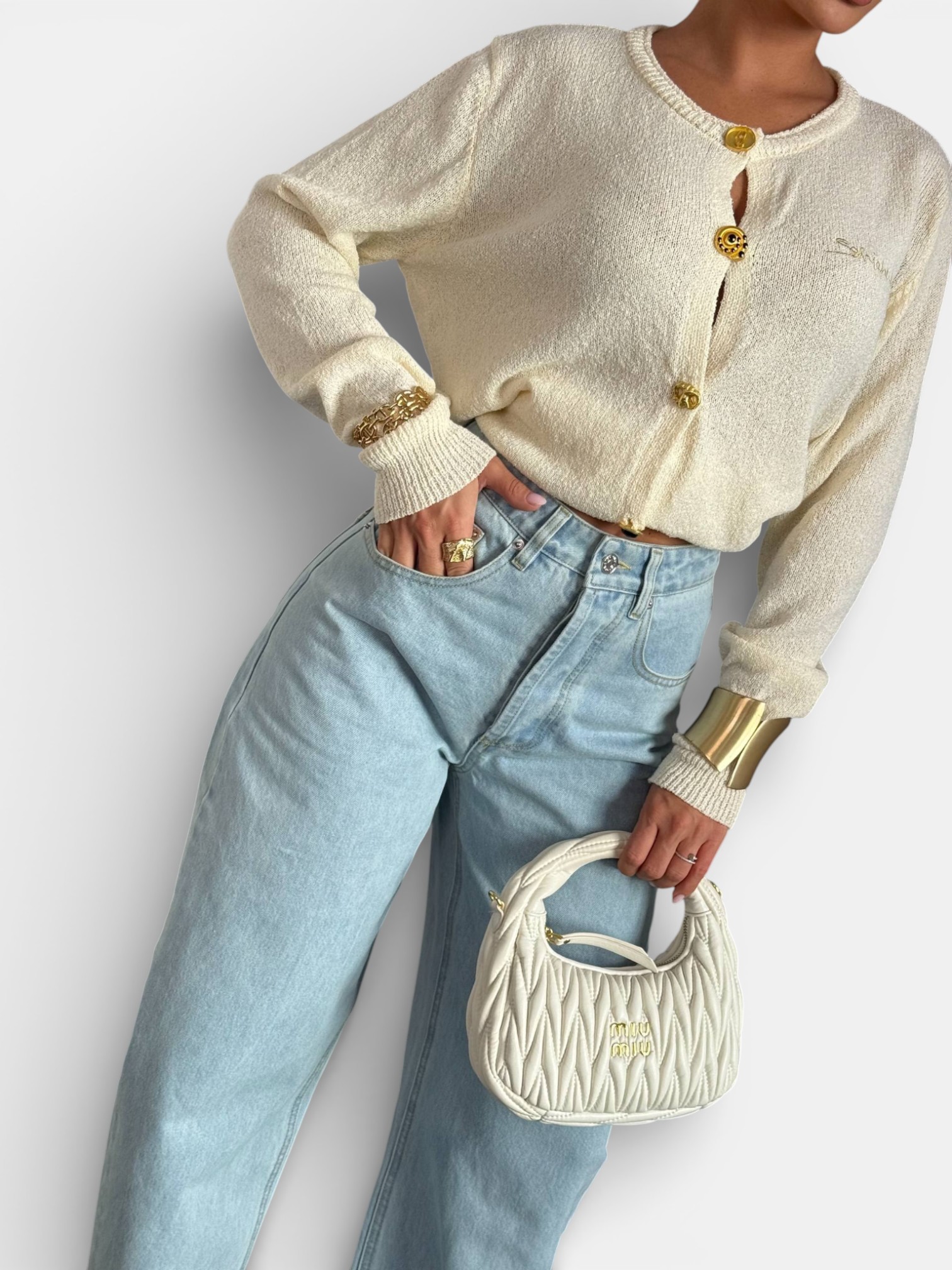 Джинсы Mugler голубые 3466