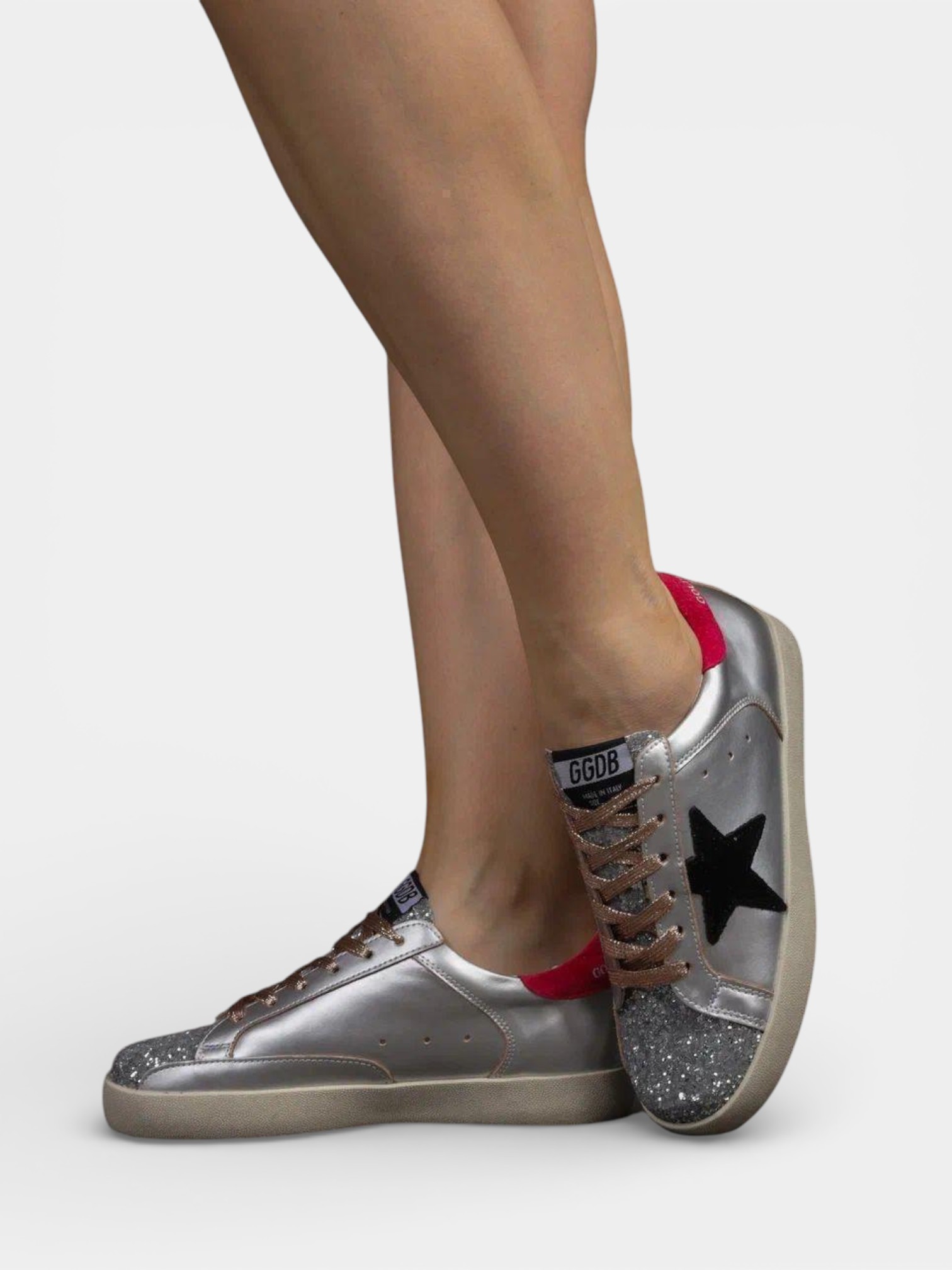 Кеды Golden goose кожаные серебристые 3439 Кеды Golden goose кожаные серебристые 3439