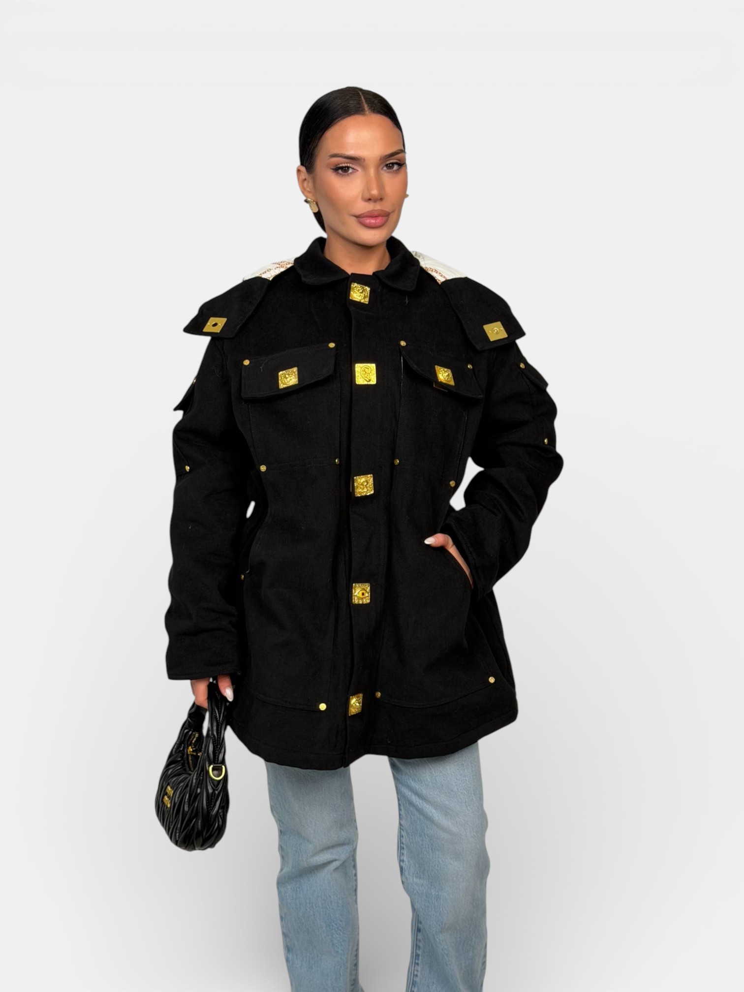 Куртка парка Schiaparelli удлиненная черная 3464