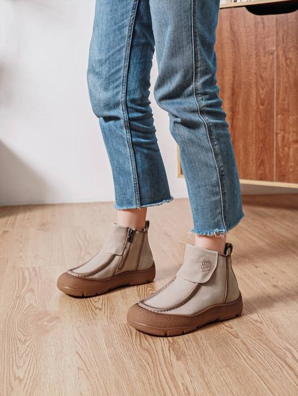 Ботинки демисезонные IVVA натуральная кожа 36-41 бежевые