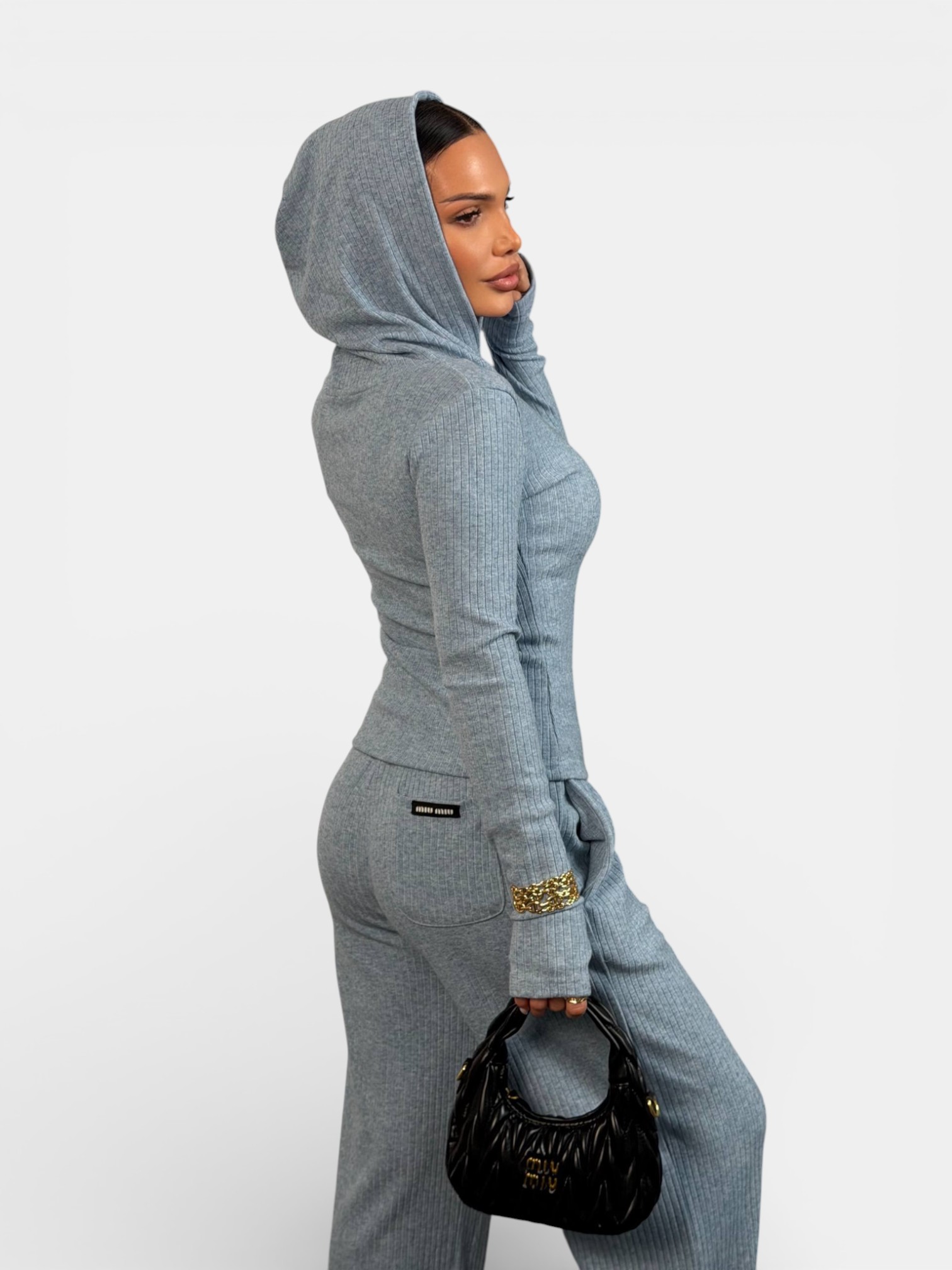 Костюм Miu Miu спортивный серо голубой 3482