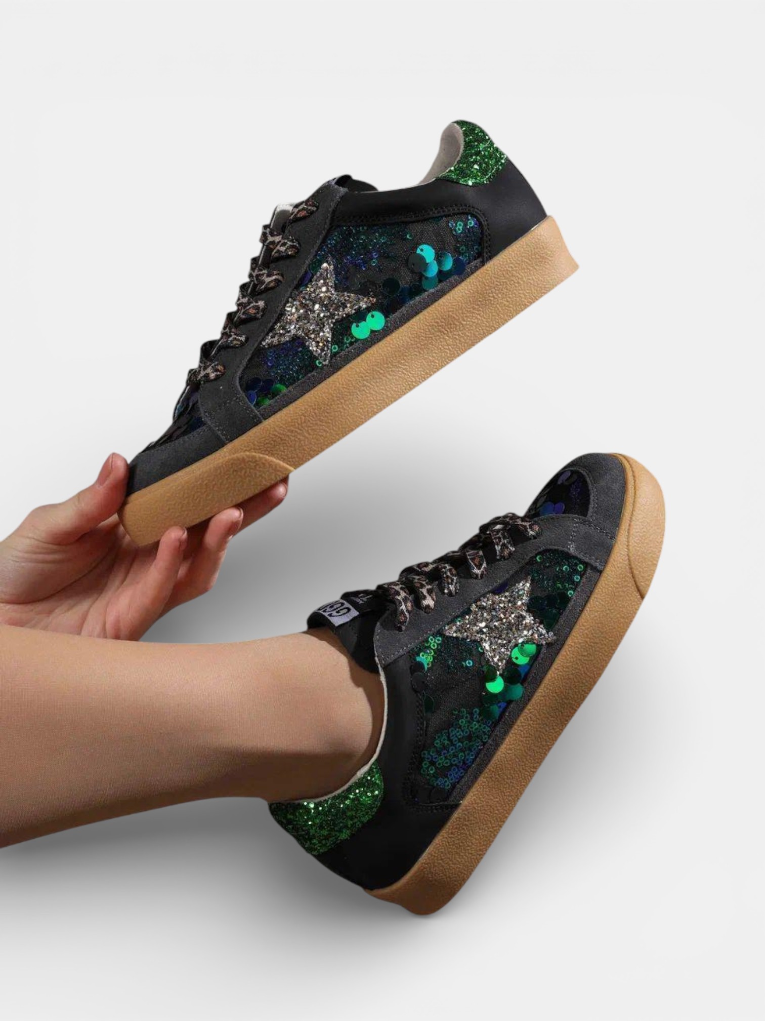 Кеды Golden goose кожаные летние с пайетками серые 3431 Кеды Golden goose кожаные летние с пайетками серые 3431