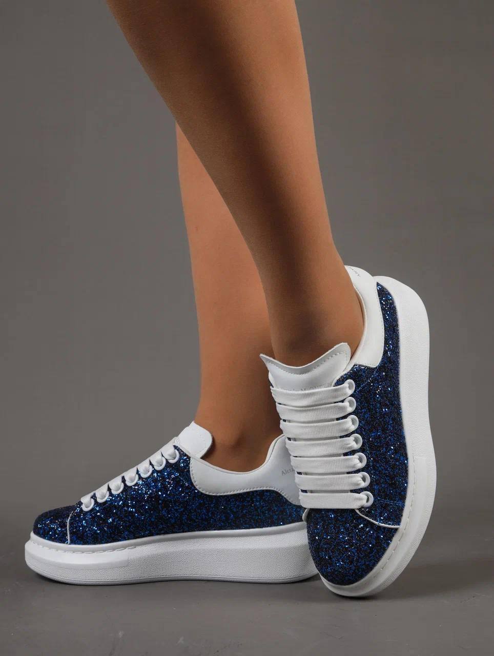 Кроссовки женские брендовые искусственная кожа синие 3571 Кроссовки женские брендовые искусственная кожа синие 3571