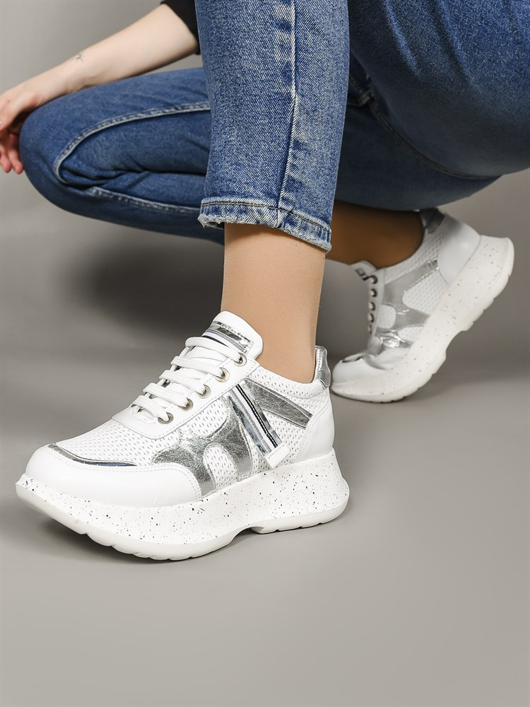 Кроссовки женские летние натуральная кожа белые 171-A91-02-86