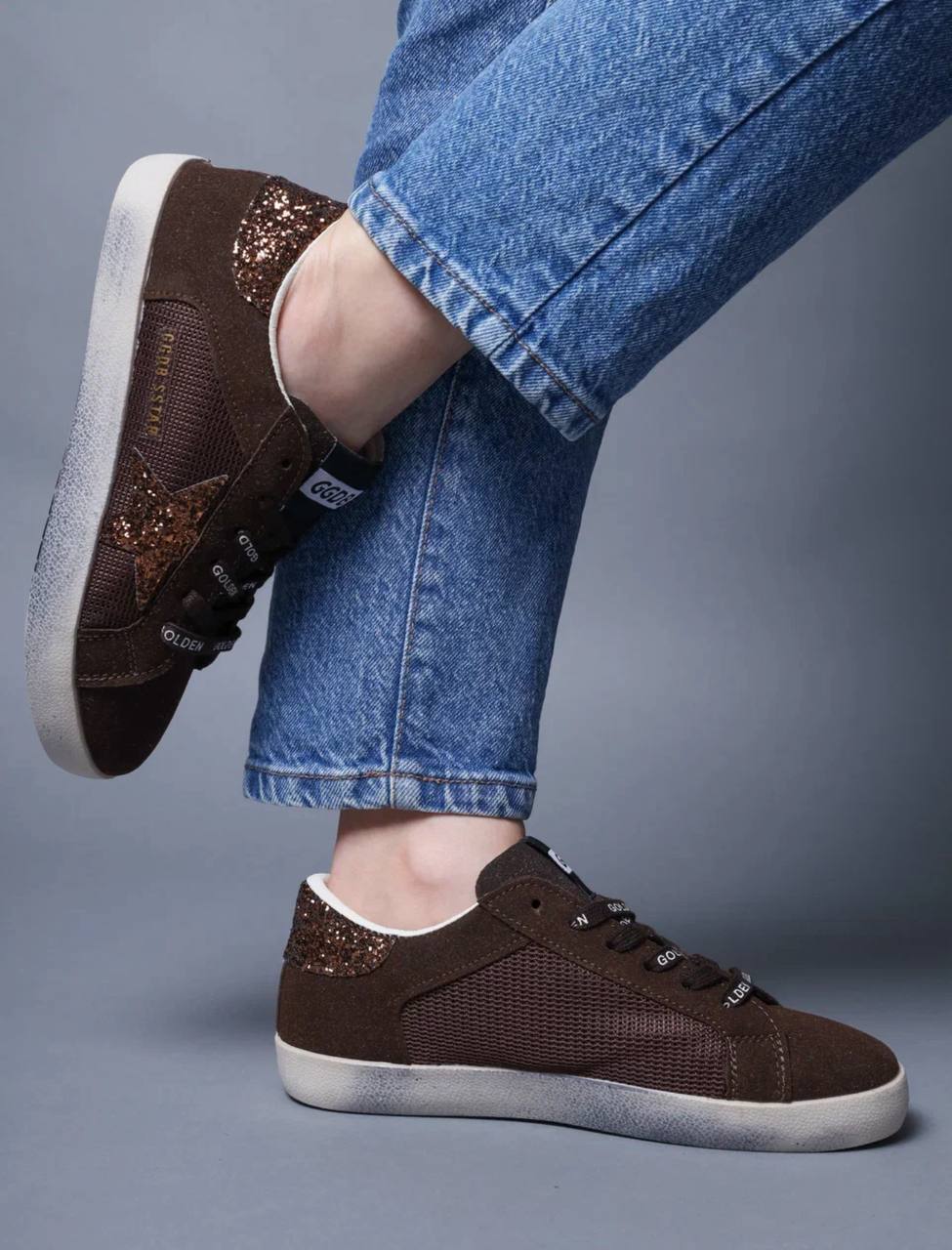 Кеды женские брендовые искусственная замша коричневые 3559 Кеды женские брендовые искусственная замша коричневые 3559