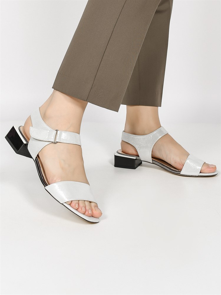 Босоножки женские летние натуральная кожа белые 004-2419-R582-01