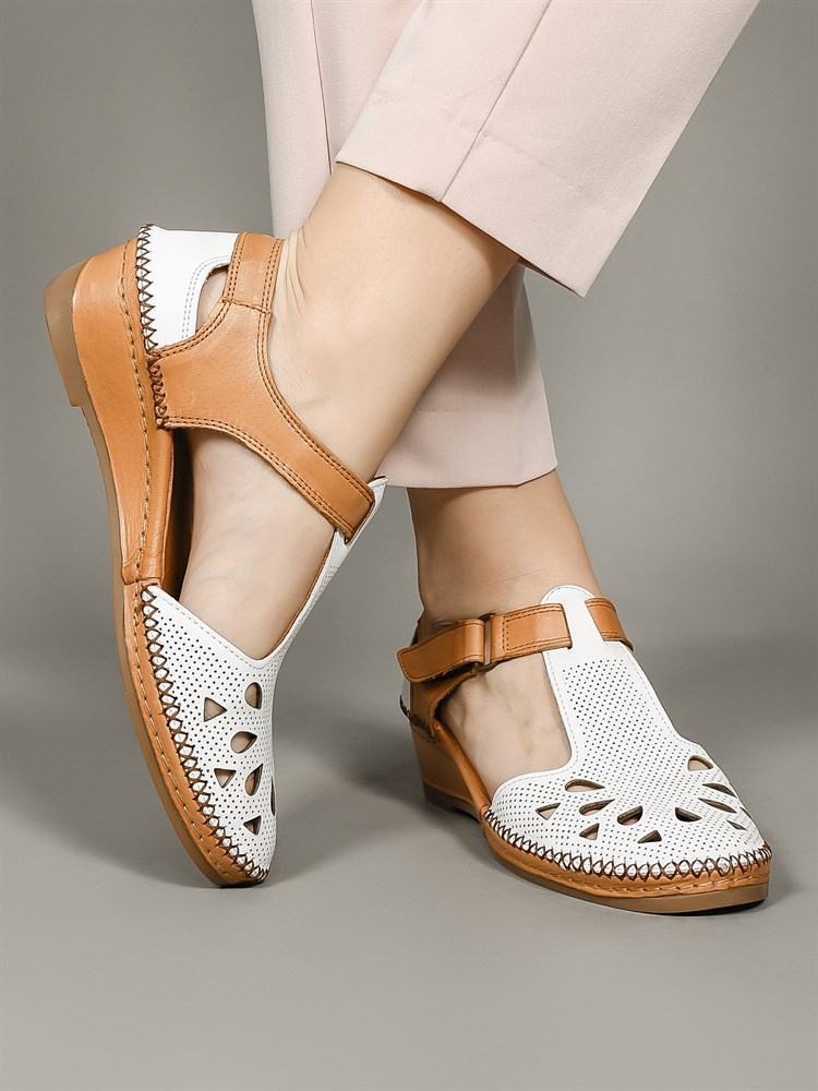 Босоножки женские летние натуральная кожа белые 101-L03-07-02