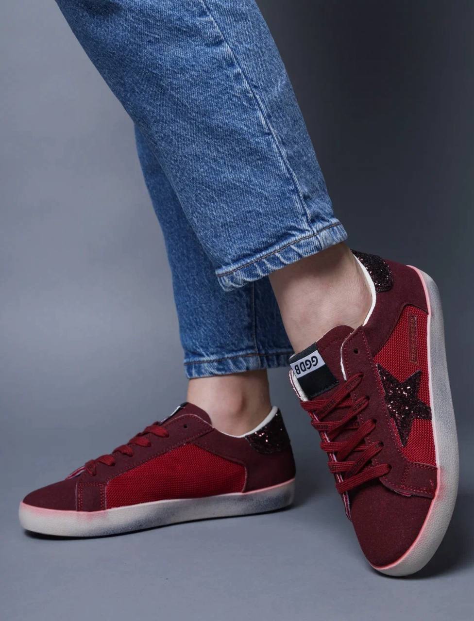 Кеды женские брендовые искусственная замша бордовые 3563 Кеды женские брендовые искусственная замша бордовые 3563