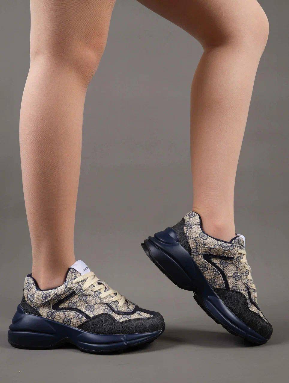 Кроссовки женские брендовые джинсовые бежевые 3618