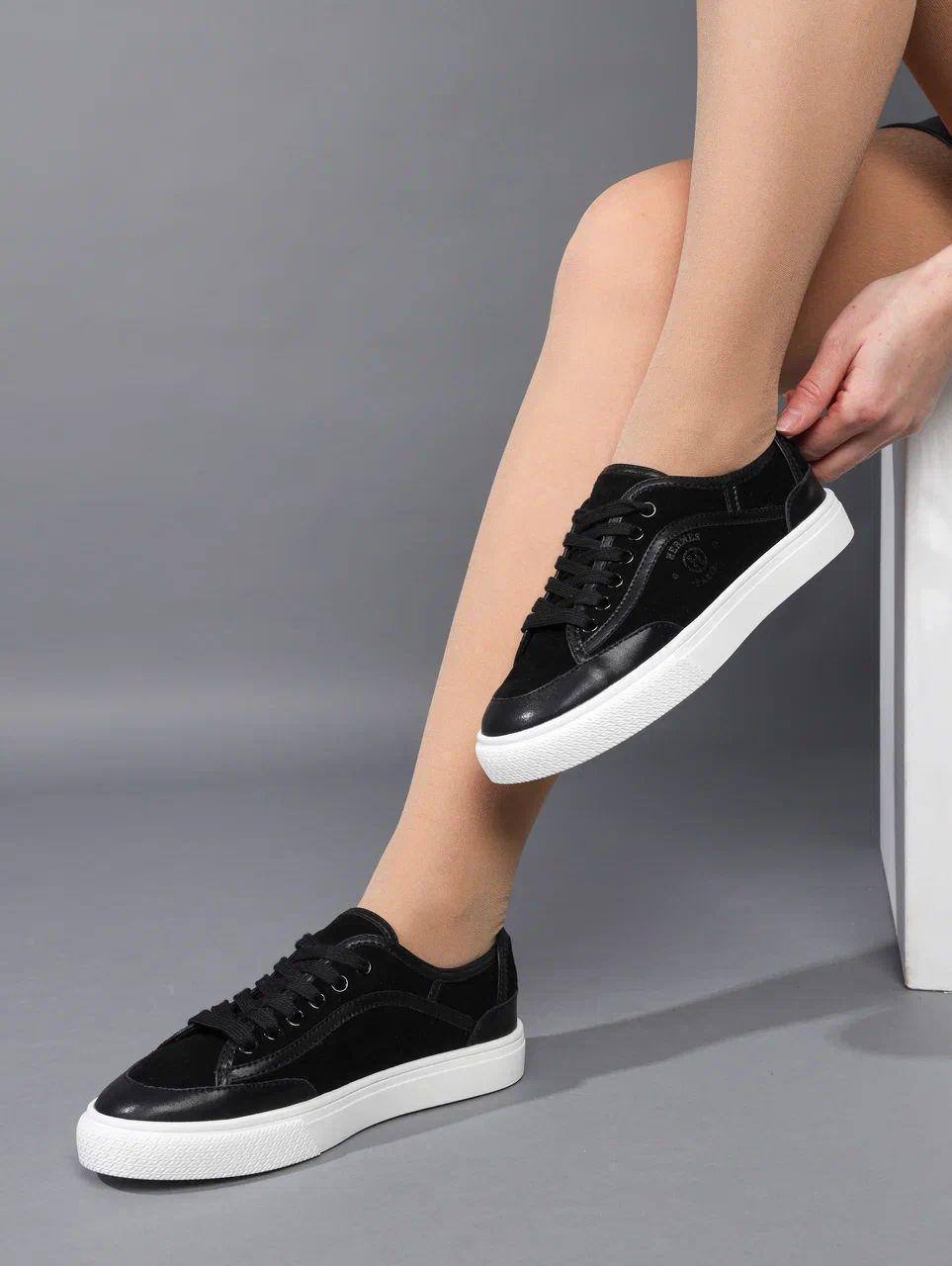 Кеды женские брендовые натуральная кожа с текстилем черные 3665 Кеды женские брендовые натуральная кожа с текстилем черные 3665