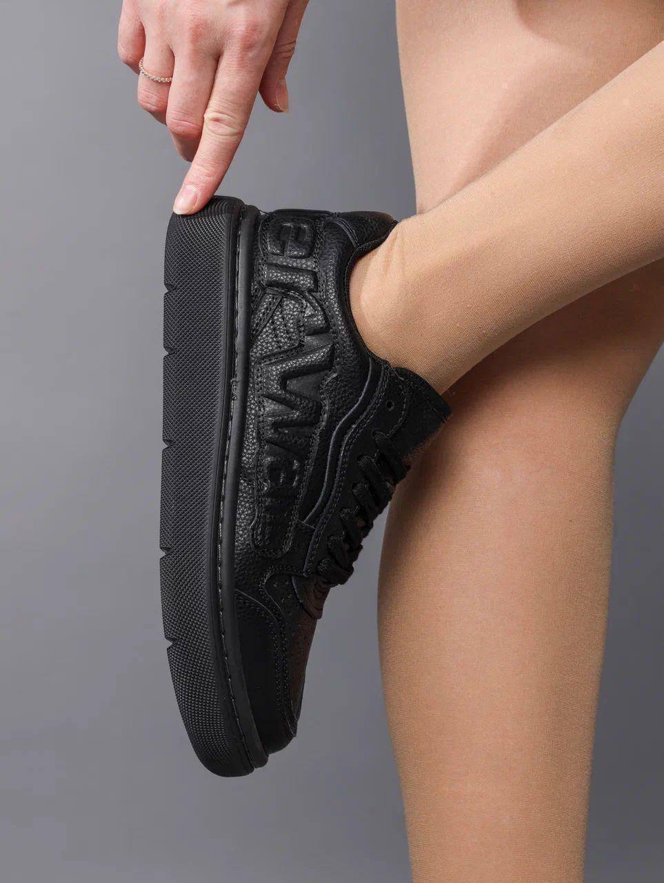 Кроссовки женские брендовые натуральная кожа черные 3601 Кроссовки женские брендовые натуральная кожа черные 3601