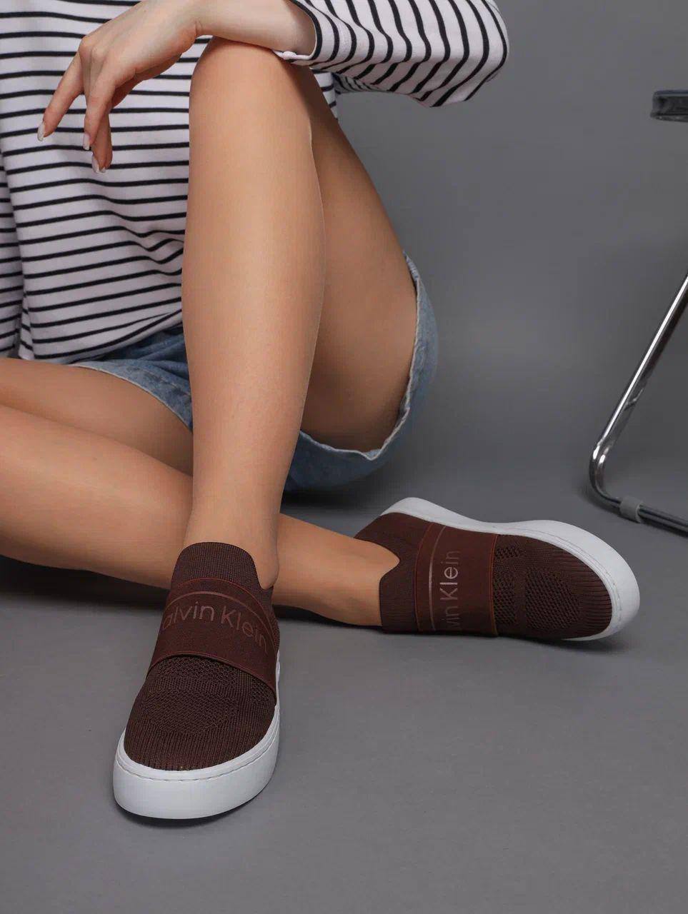 Кеды женские брендовые текстильные шоколадные 3719 Кеды женские брендовые текстильные шоколадные 3719