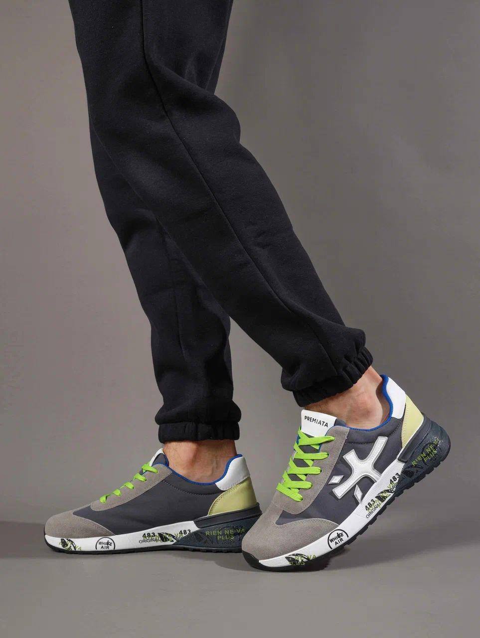 Кроссовки мужские брендовые искусственная кожа серые 3700 Кроссовки мужские брендовые искусственная кожа серые 3700