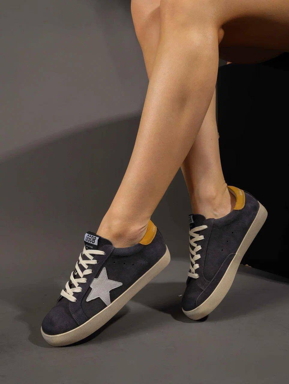 Кеды женские брендовые натуральная замша графитовые 3729 Кеды женские брендовые натуральная замша графитовые 3729