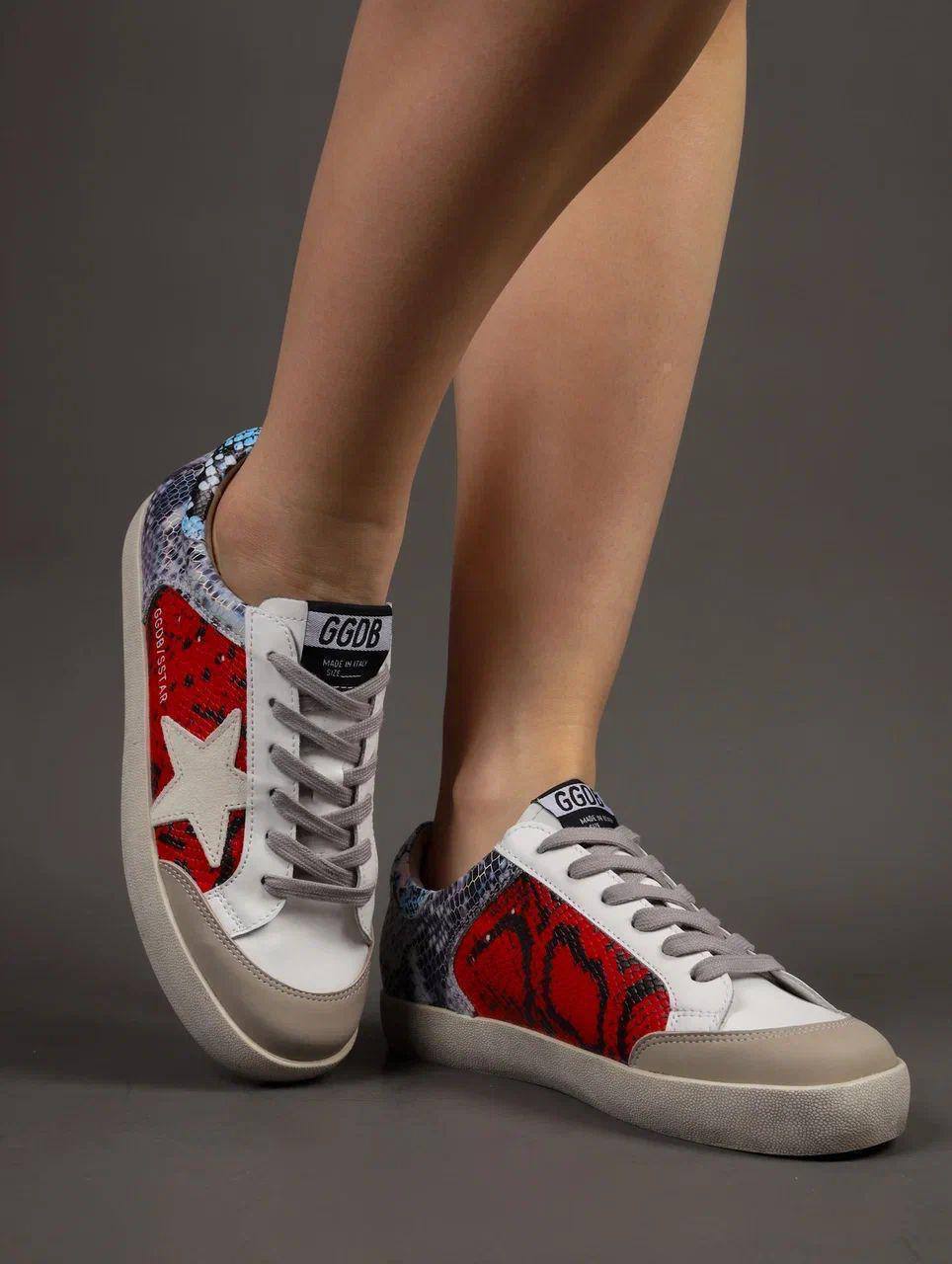 Кеды женские брендовые натуральная кожа рептилия 3738