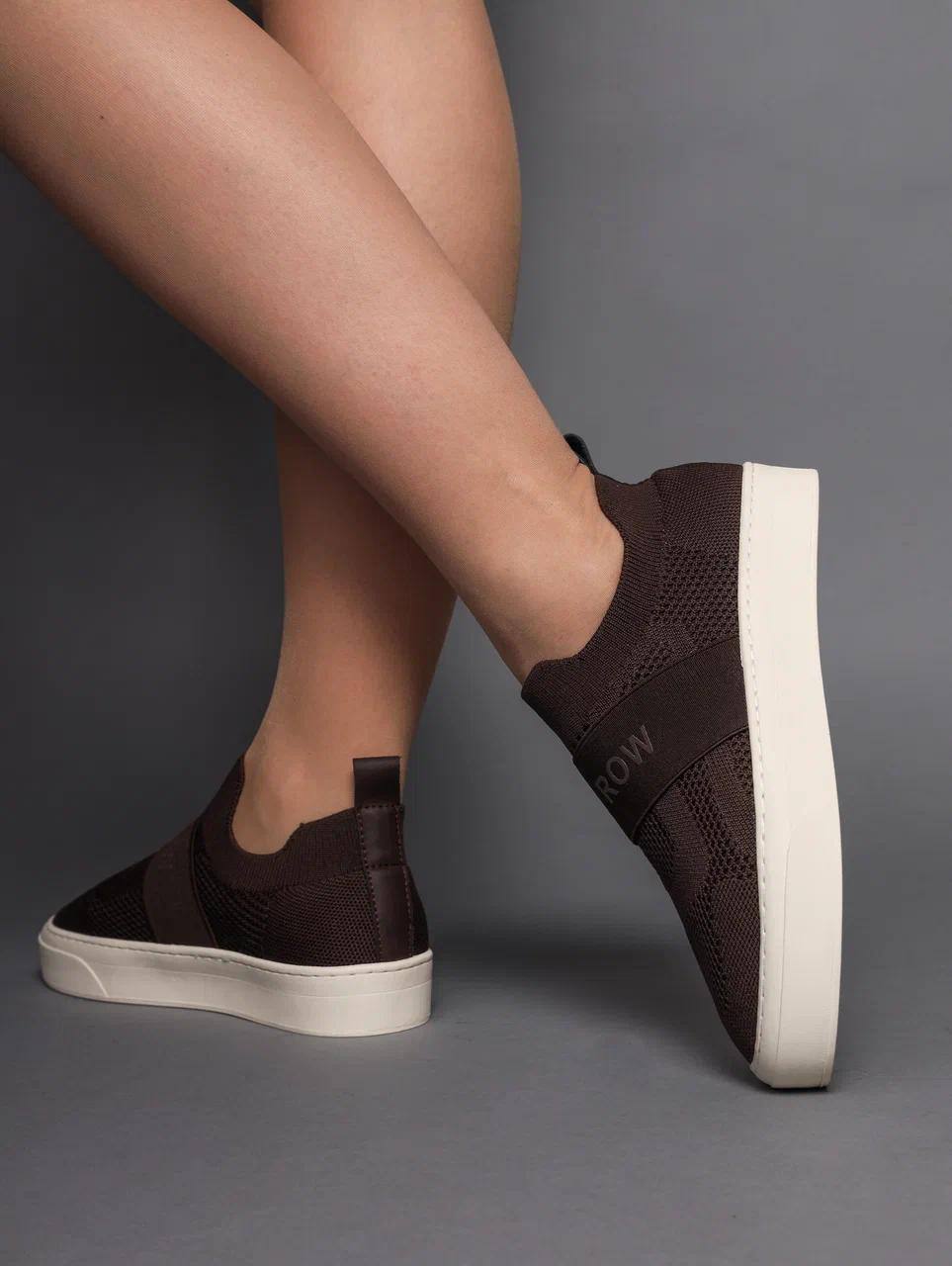 Кеды женские брендовые текстильные шоколадные 3715 Кеды женские брендовые текстильные шоколадные 3715