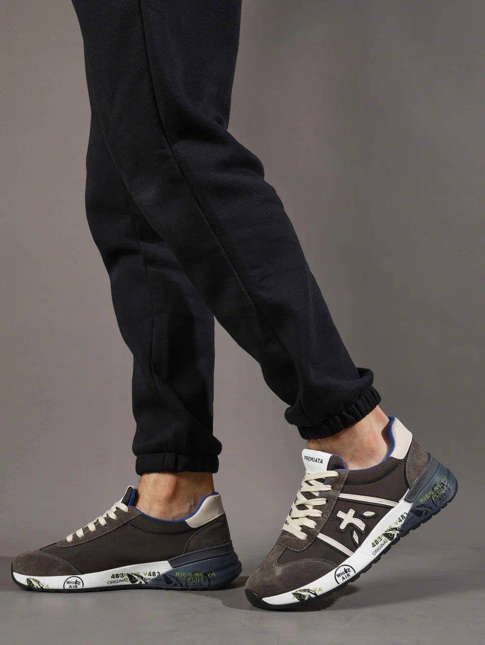 Кроссовки мужские брендовые искусственная кожа коричневые 3710 Кроссовки мужские брендовые искусственная кожа коричневые 3710