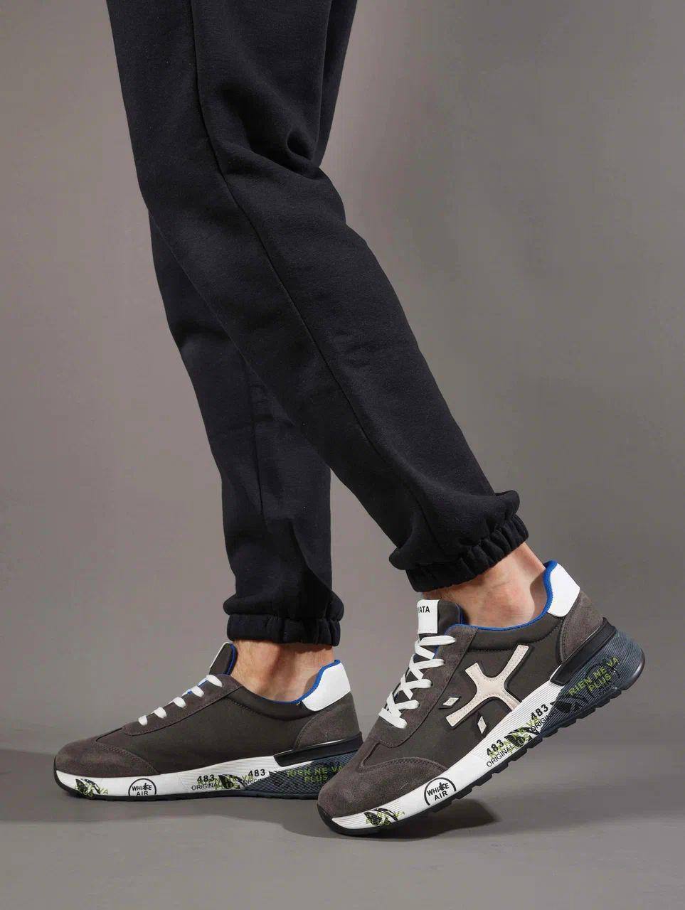 Кроссовки мужские брендовые искусственная кожа коричневые 3699 Кроссовки мужские брендовые искусственная кожа коричневые 3699