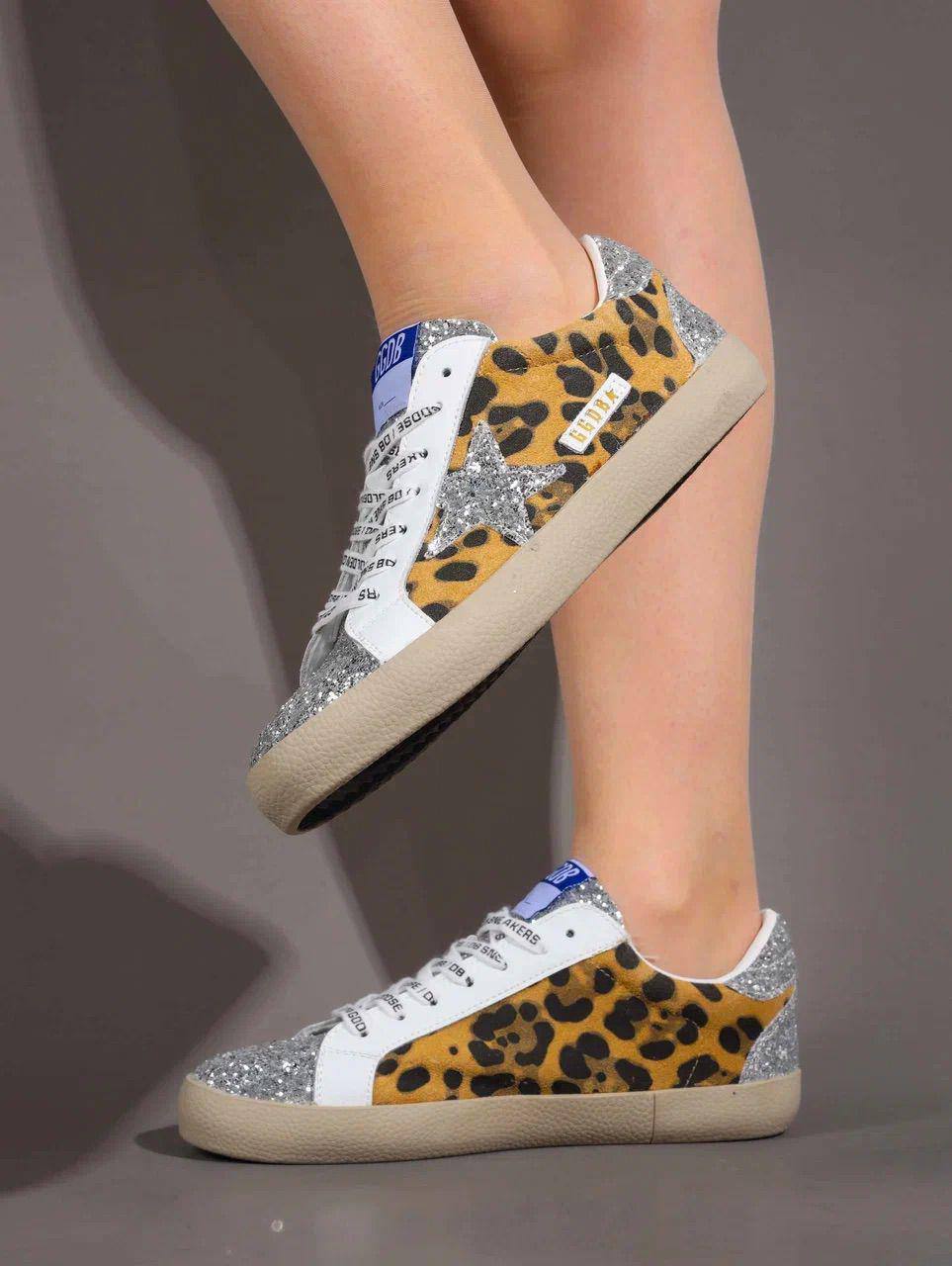 Кеды женские брендовые натуральная кожа леопардовые 3721 Кеды женские брендовые натуральная кожа леопардовые 3721