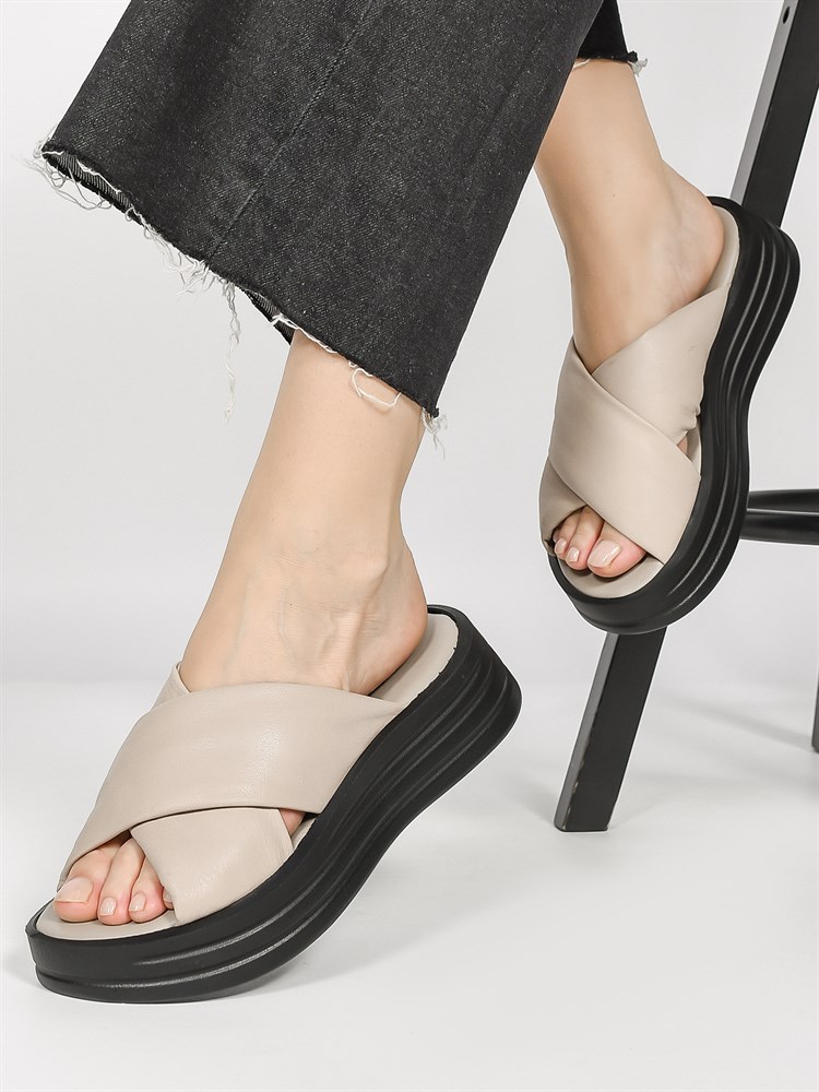 Сабо женские летние натуральный кожа бежевые 700-39431 Сабо женские летние натуральный кожа бежевые 700-39431