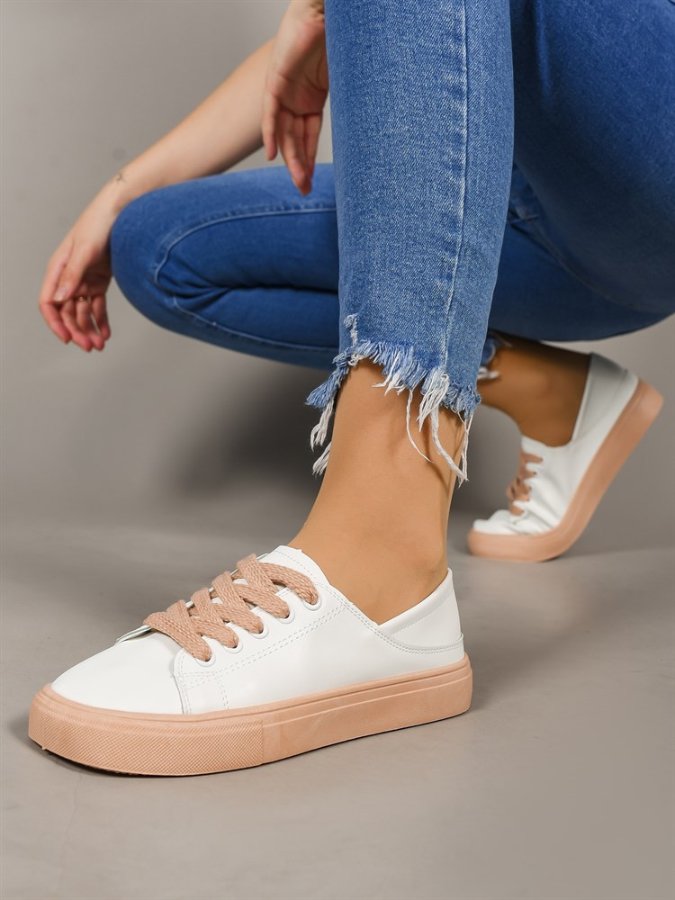 Кеды женские искусственная кожа белые 2011-5 Кеды женские искусственная кожа белые 2011-5