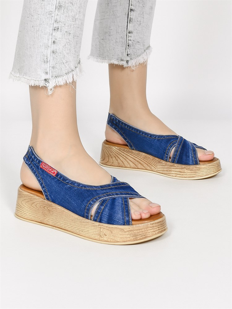 Босоножки женские летние джинсовые синие 5058-0245 Denim