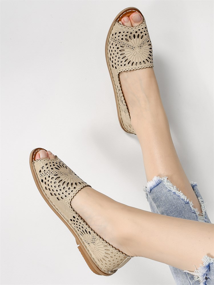 Слиперы женские летние натуральная кожа бежевые 763-03 Слиперы женские летние натуральная кожа бежевые 763-03